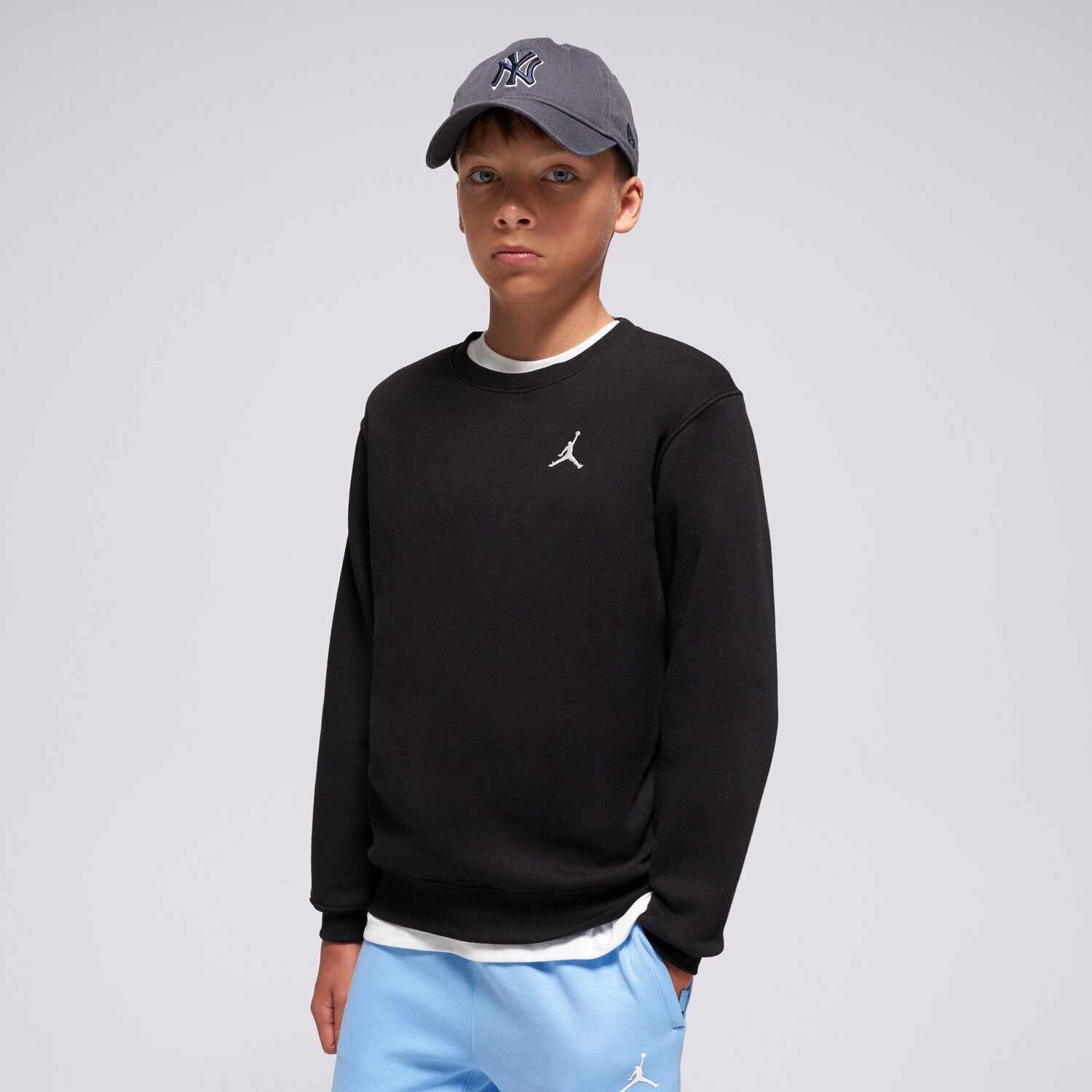 Kinder JORDAN SWEATSHIRT JDN MJ BRKLN FLC CREW BOY 95F114-023 Schwarz