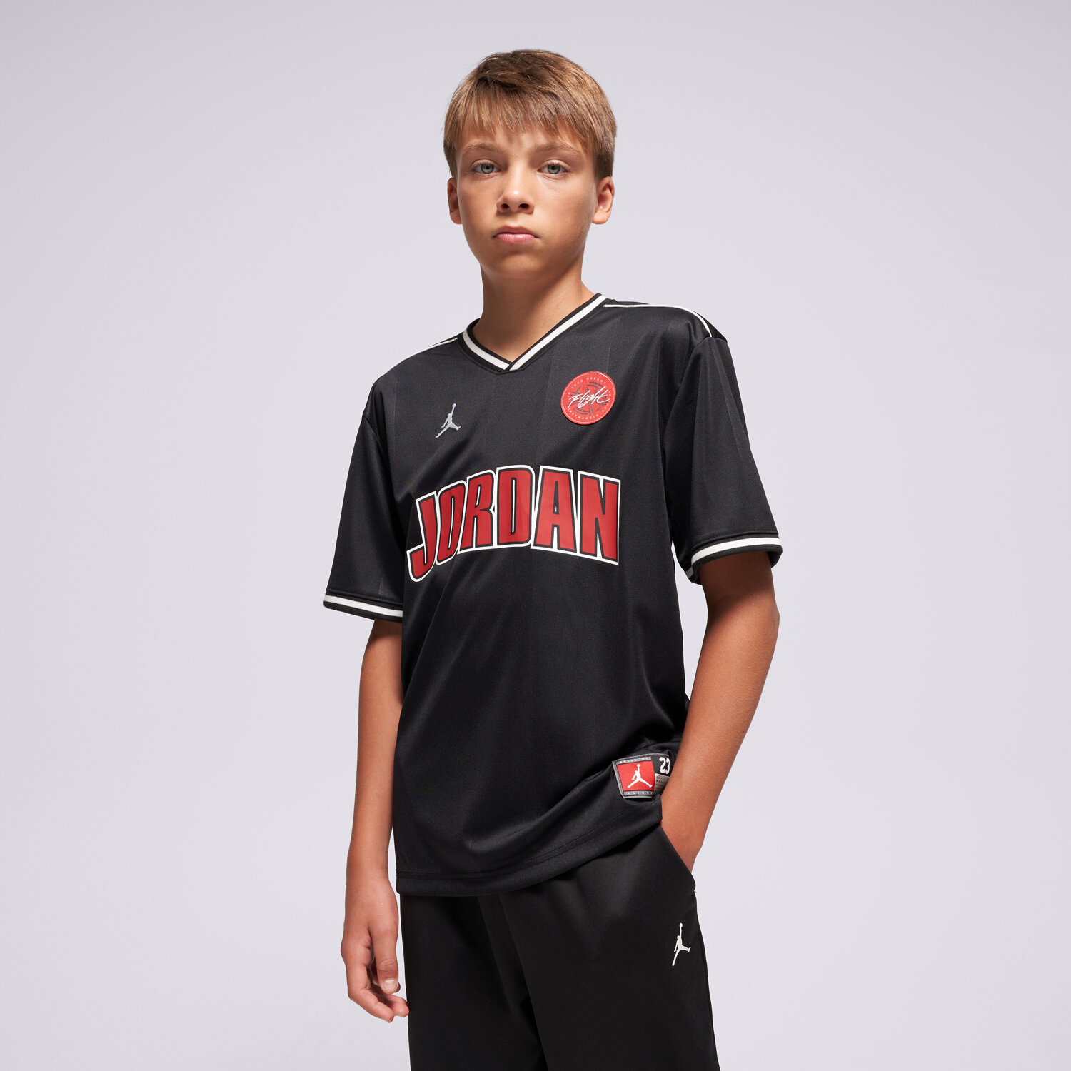Kinder T-Shirt JORDAN T-SHIRT JDB MJ SPORT JERSEY BOY 95F217-023 Schwarz