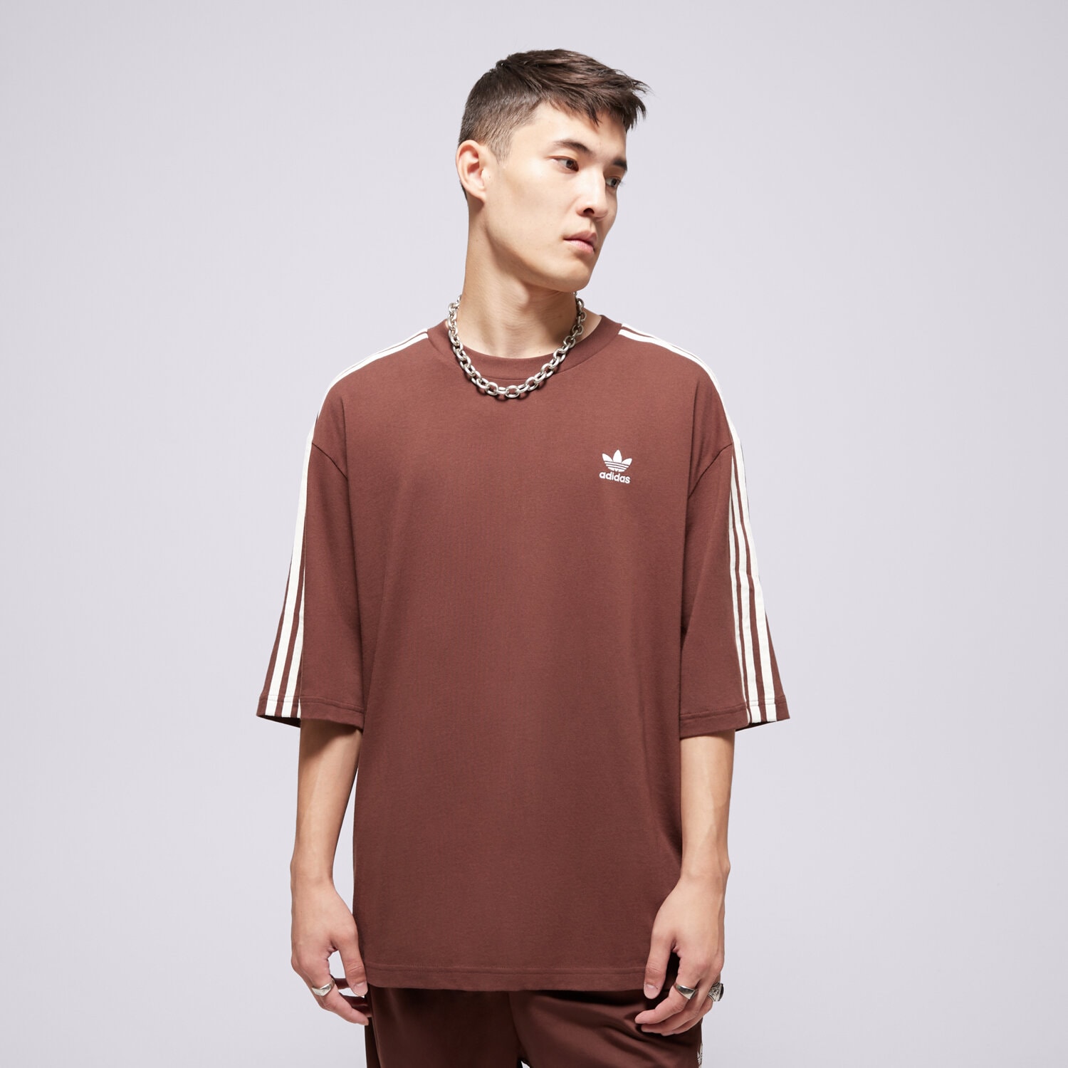 Herren T-Shirt ADIDAS T-SHIRT OVERSIZE TEE KA0476 Braun