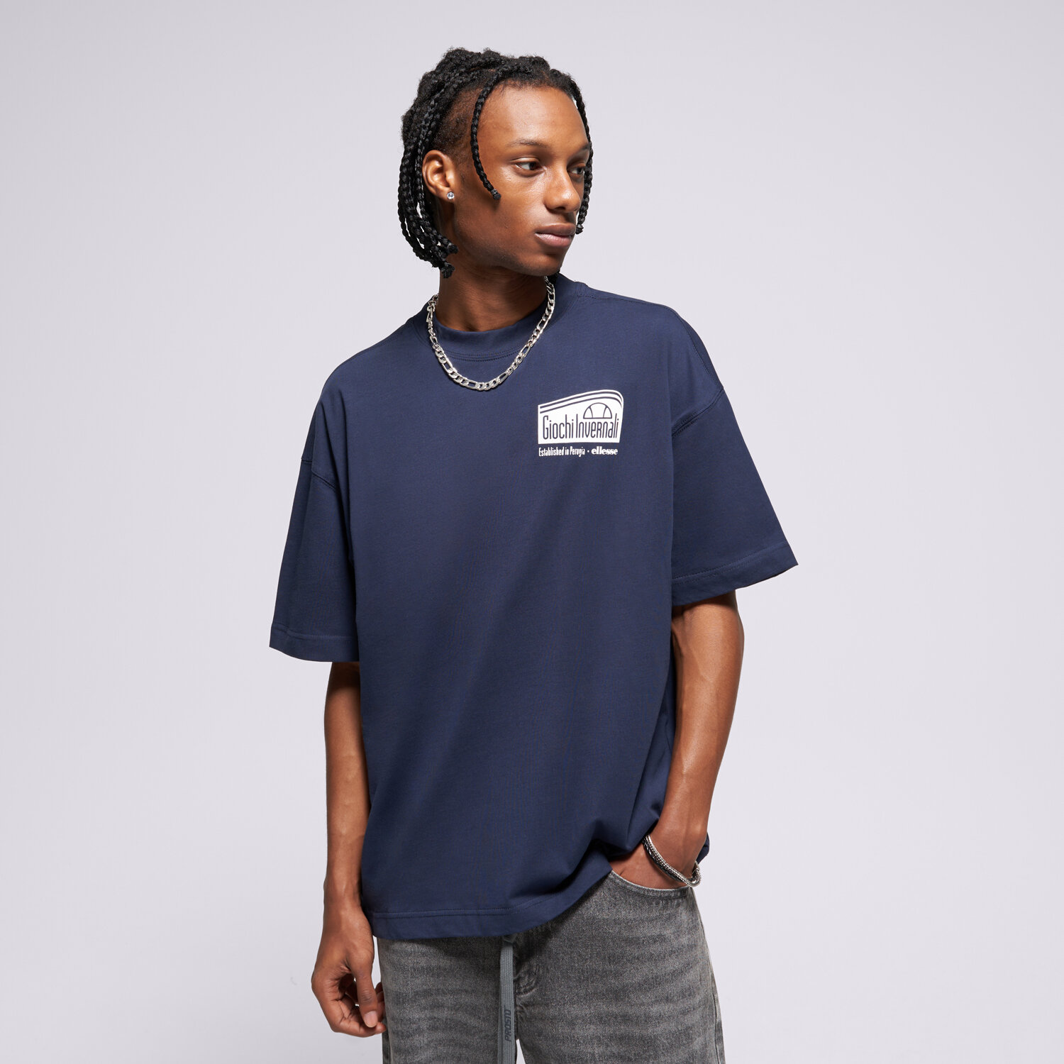 Herren T-Shirt ELLESSE T-SHIRT SUAVEN TEE NAVY SHB23153429 Dunkelblau
