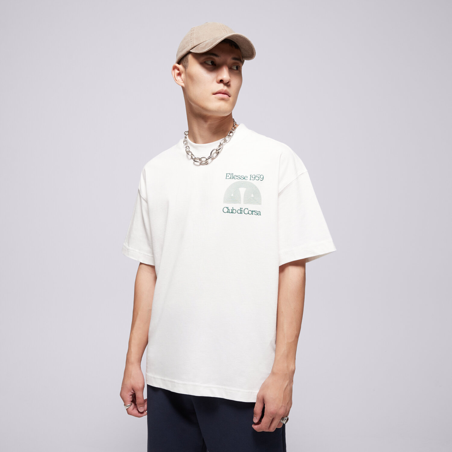 Herren T-Shirt ELLESSE T-SHIRT CLUB DI CORSA TEE WHT SHB23147908 Weiß