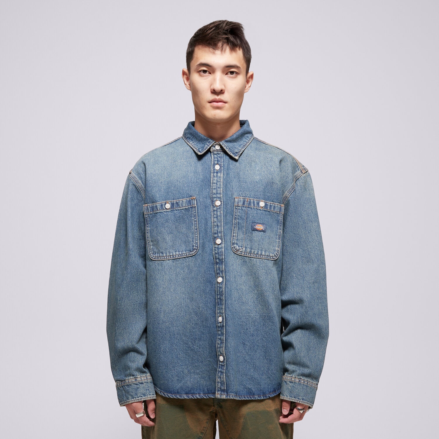 Herren Hemd DICKIES HEMD MECHANIC DENIM SHIRT LS DK0A87PXL231 Blau