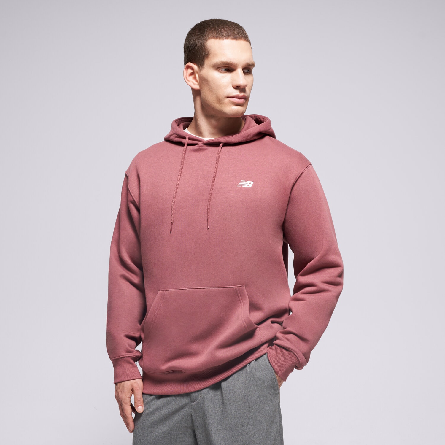 Herren NEW BALANCE HOODIE SPORT ESSENTIALS FLEECE HOODIE MT41511WAD Rot