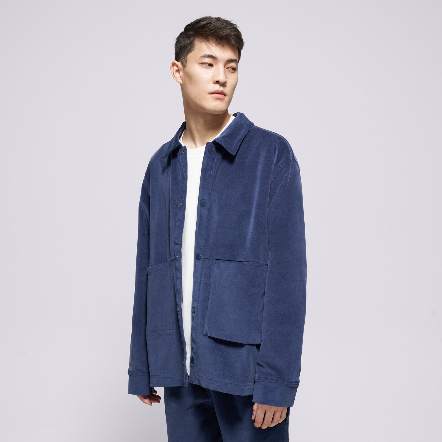 Herren Hemd NEW BALANCE HEMD STRETCH CORDUROY OVERSHIRT MT53524NNY Dunkelblau