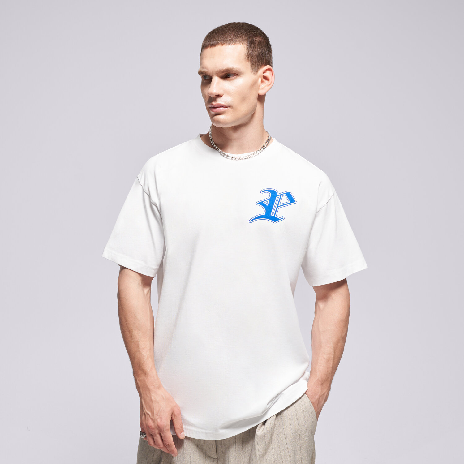 Herren T-Shirt PROSTO T-SHIRT GOTHIC P WHITE KL252MTEE1051 Weiß