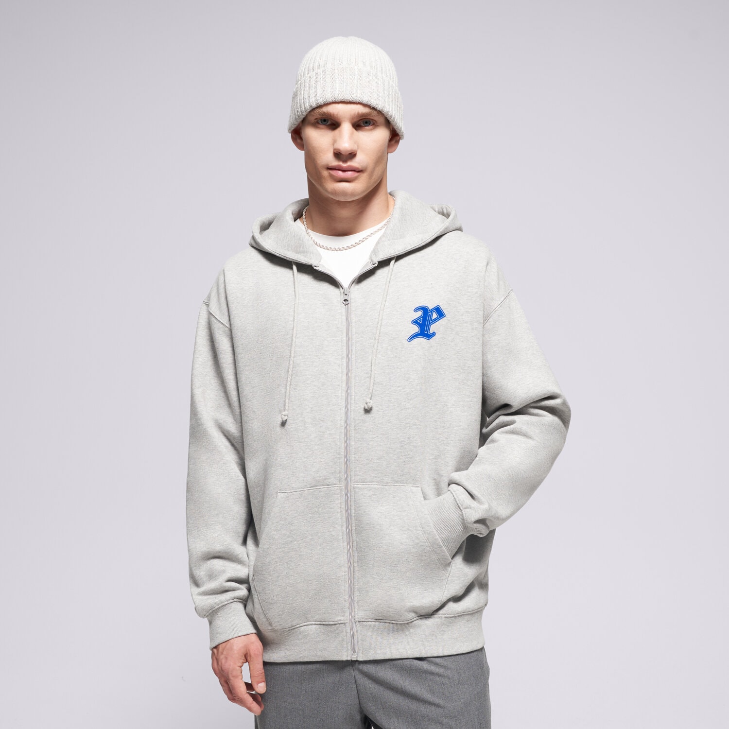 Herren PROSTO SWEATSHIRT MIT REIßVERSCHLUSS   ZIP HOODIE GHOTIC P G KL252MSWE2121 Grau