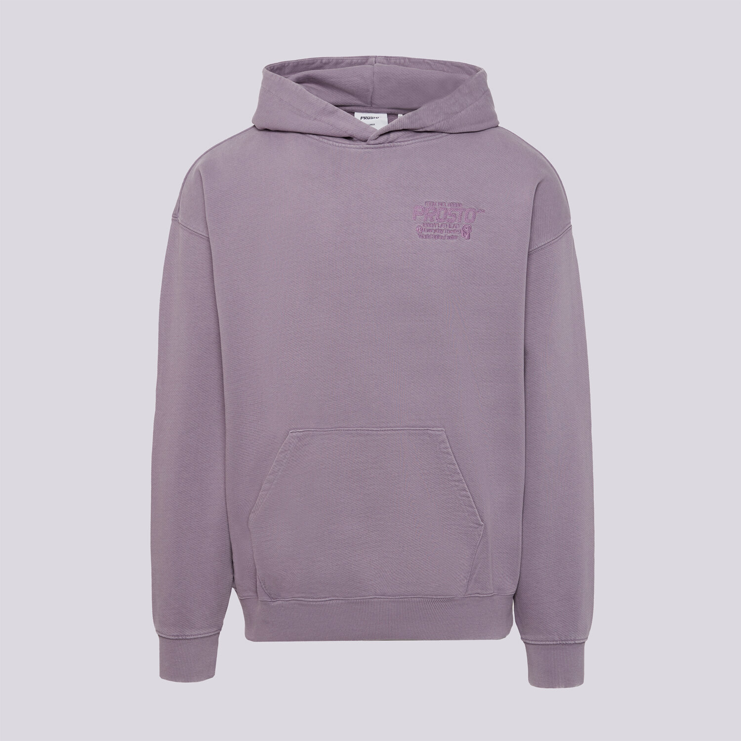 Herren PROSTO HOODIE HOODIE FLATHEAD WASHED LAVENDER KL252MSWE2041 Violet