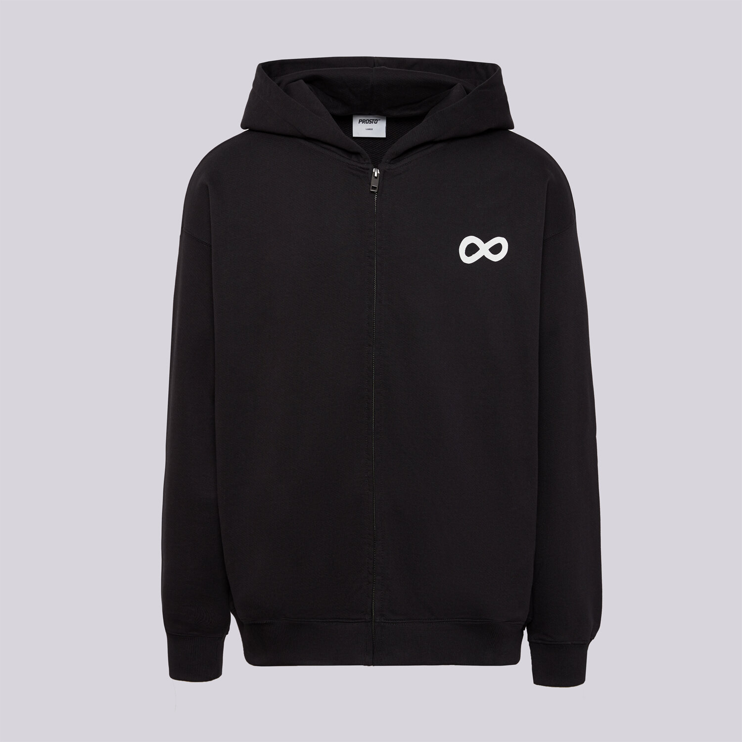 Herren PROSTO SWEATSHIRT MIT REIßVERSCHLUSS ZIP HOODIE INFINITY B KL252MSWE2141 Schwarz