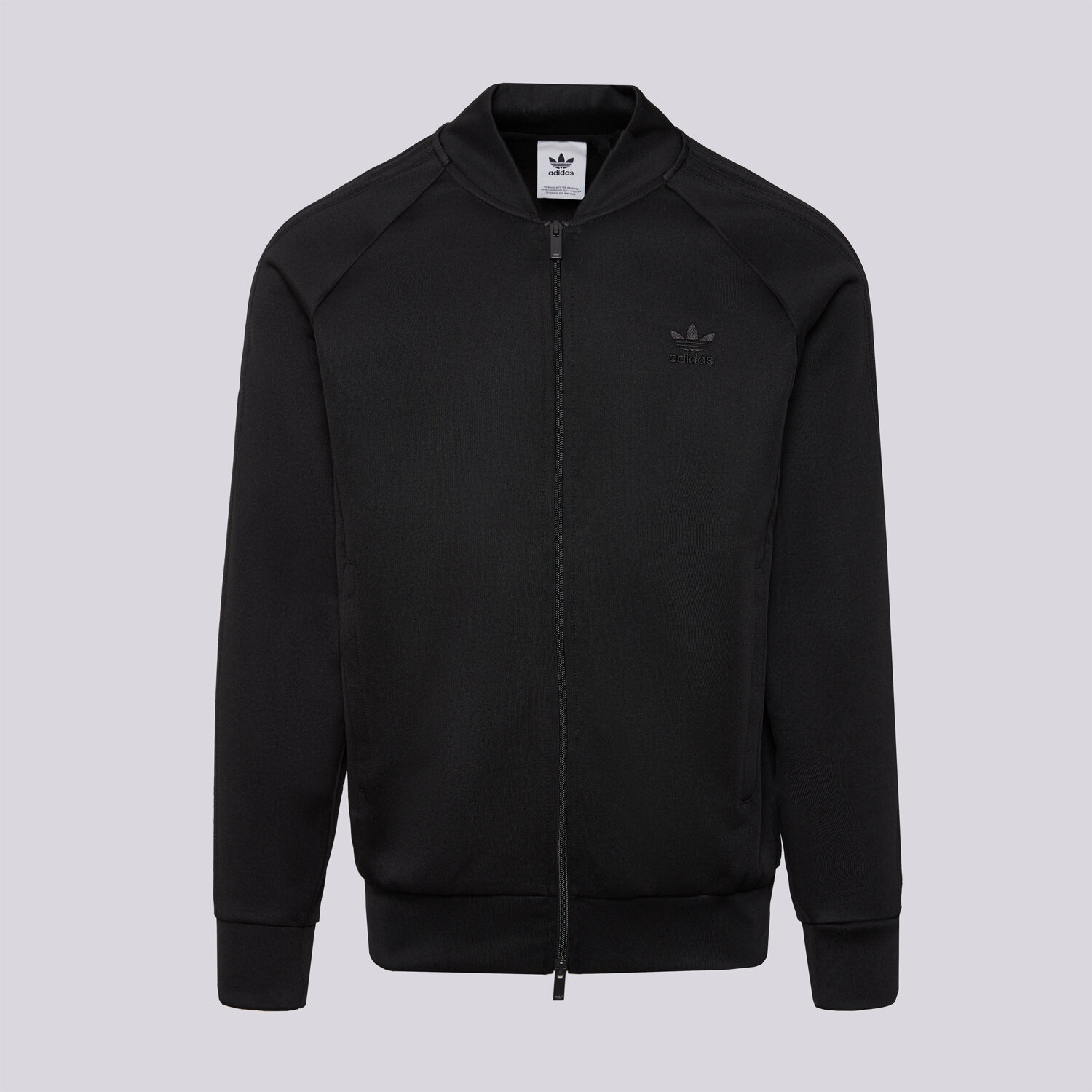 Herren ADIDAS SWEATSHIRT MIT REIßVERSCHLUSS SST TT JY1290 Schwarz