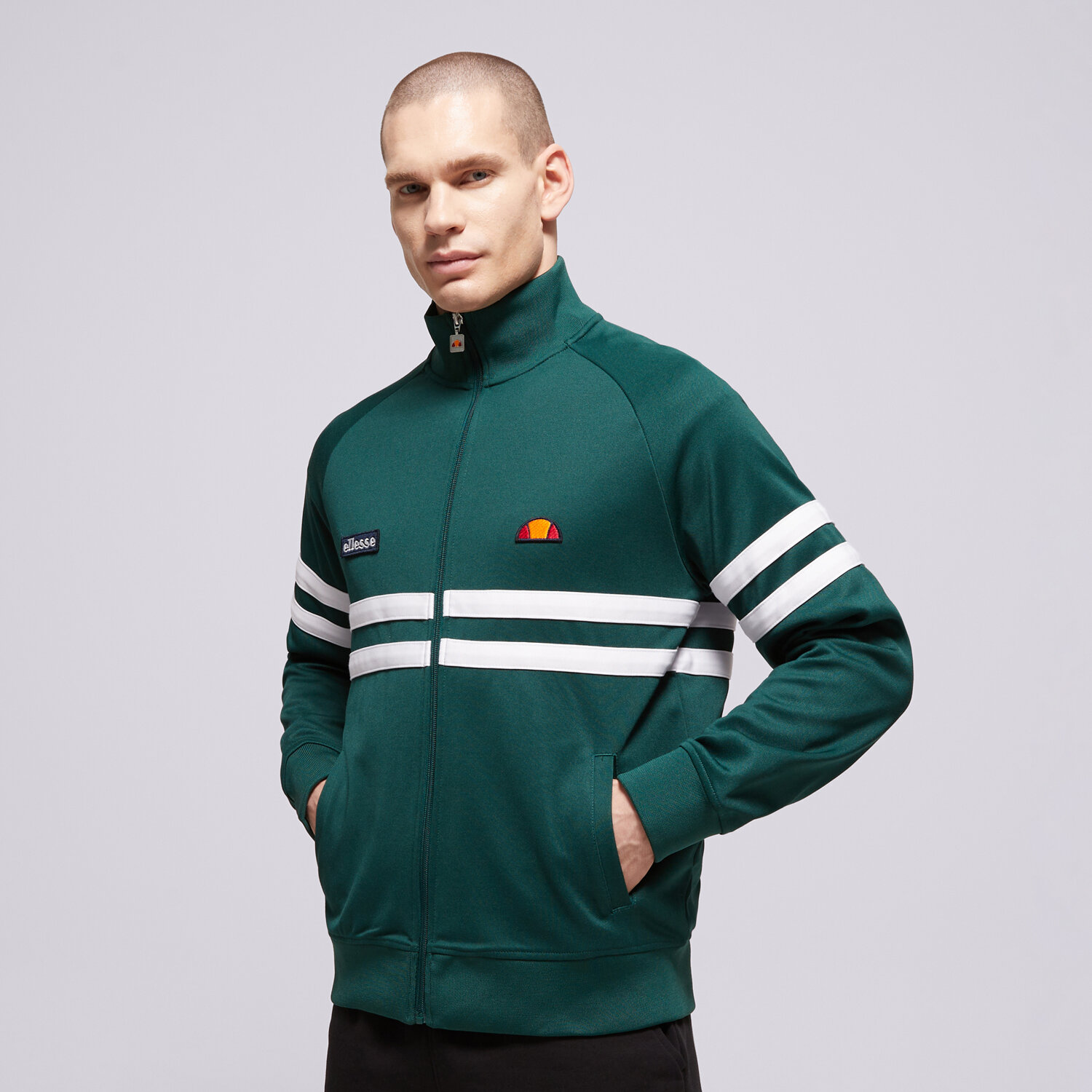 Herren ELLESSE SWEATSHIRT MIT REIßVERSCHLUSS   RIMINI DGREEN TRACK  SHB00892502 Grün