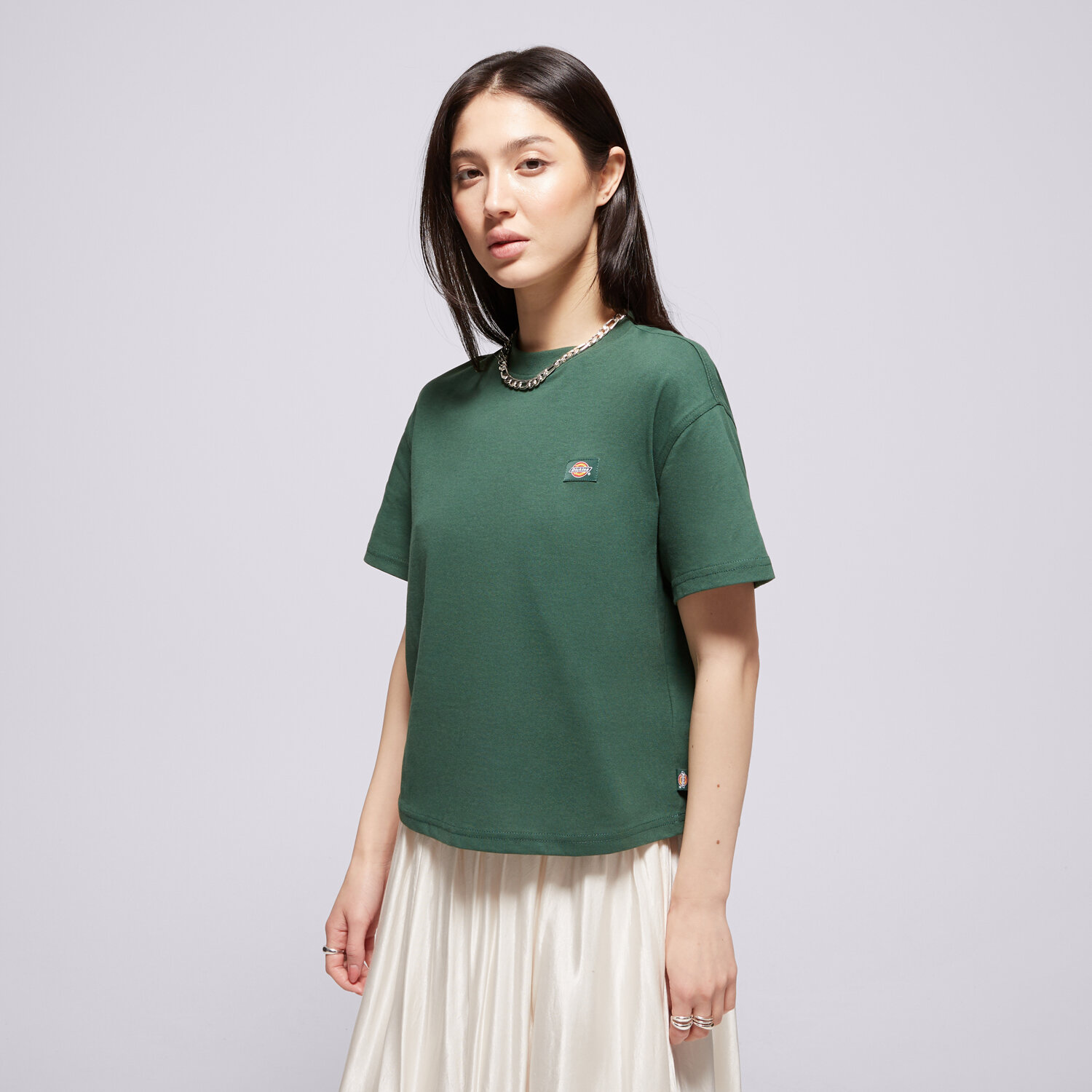Damen T-Shirt DICKIES T-SHIRT OAKPORT BOXY SS TEE DK0A4Y8LPIN1 Grün