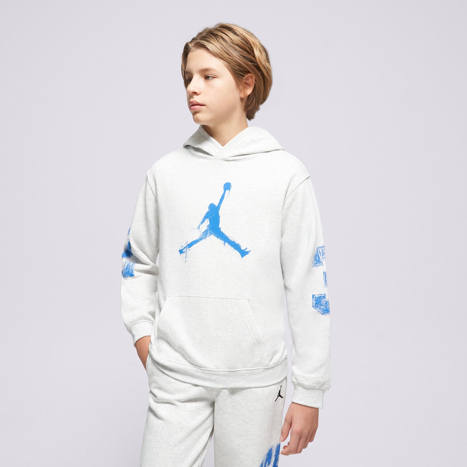 Kinder JORDAN HOODIE JDB MJ MVP HBR JM FLC PO BOY 95F097-X58 Grau