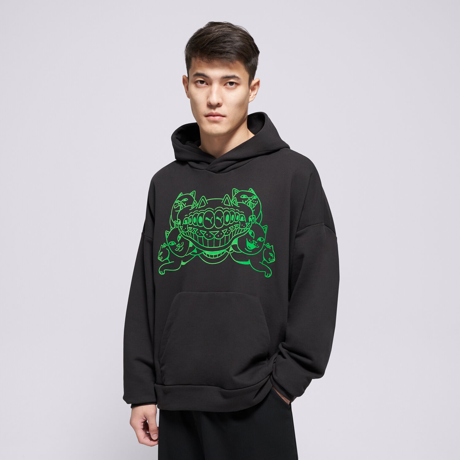 Herren PUMA HOODIE PUMA X RIPNDIP GRAPHIC HOODIE TR 632414 01 Schwarz