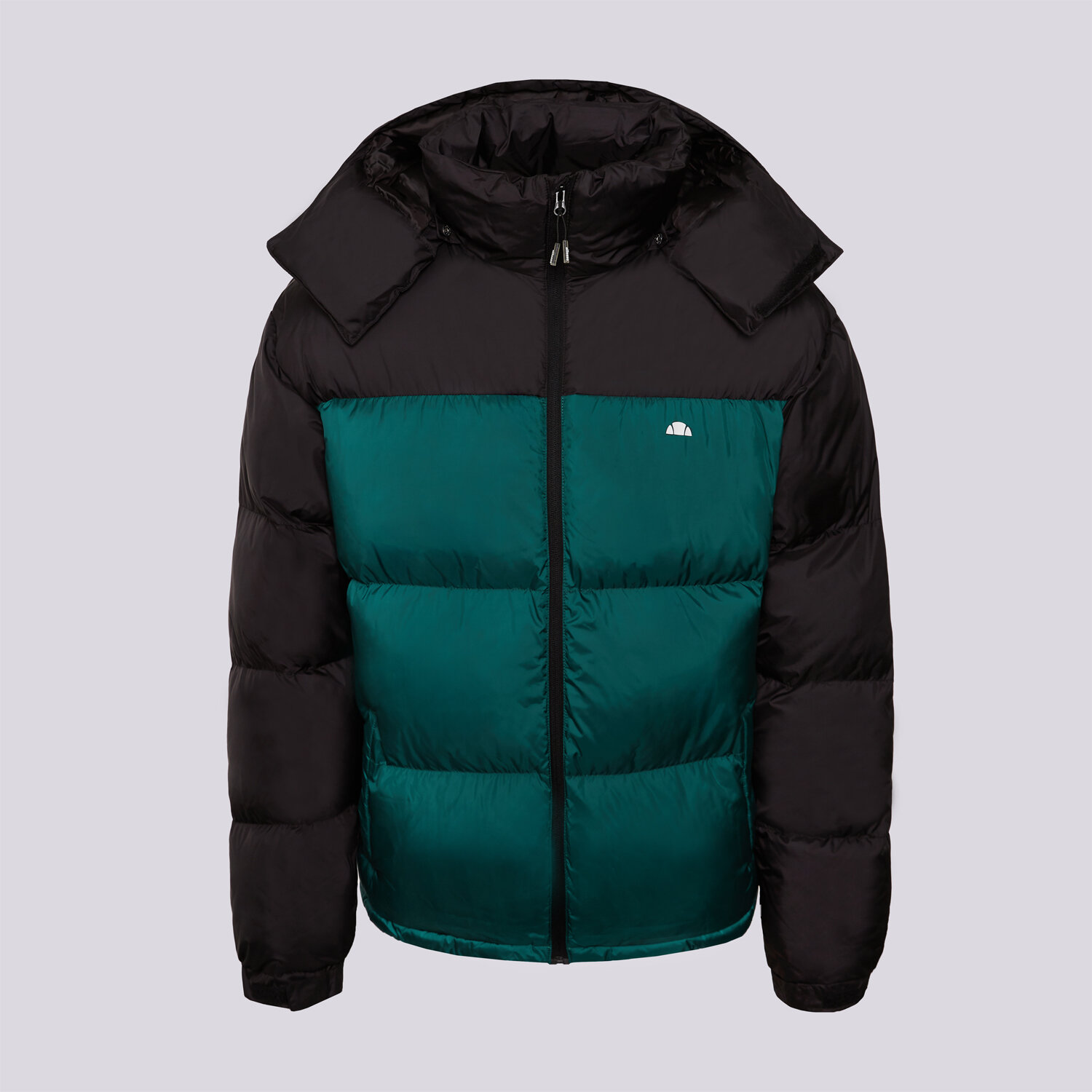 Herren Winterjacke ELLESSE DAUNENJACKE DENEGRI PADDED BLK/DGREEN JACKET SHB23618070 Schwarz