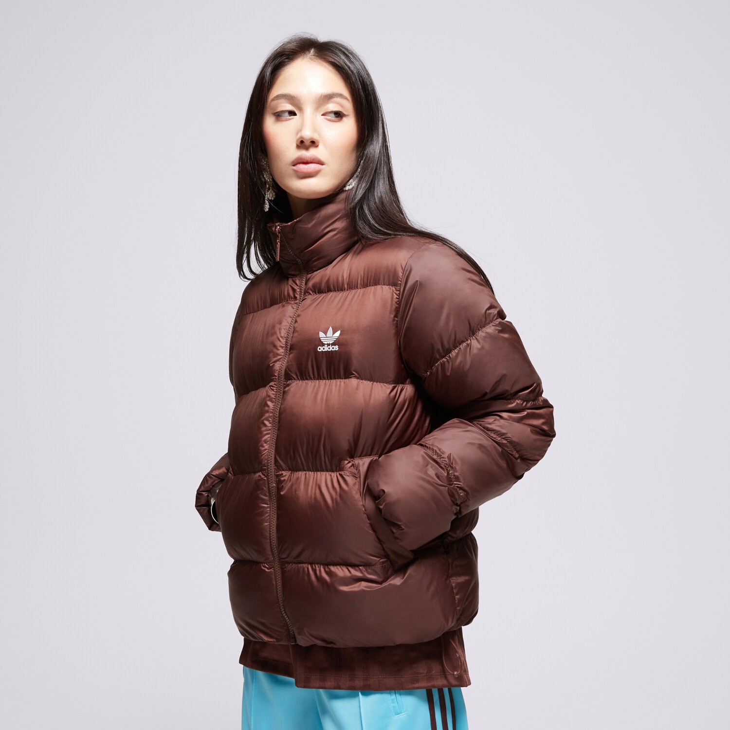Damen Winterjacke ADIDAS JACKE SHORT PUFFER JX2948 Braun