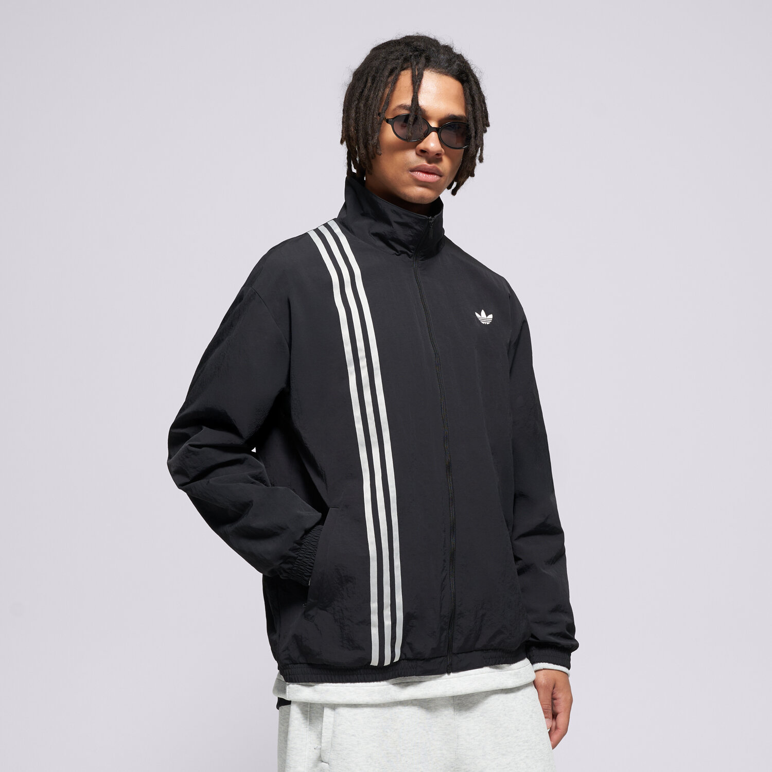 Herren ADIDAS SWEATSHIRT MIT REIßVERSCHLUSS FIREBIRD TT JV9882 Schwarz