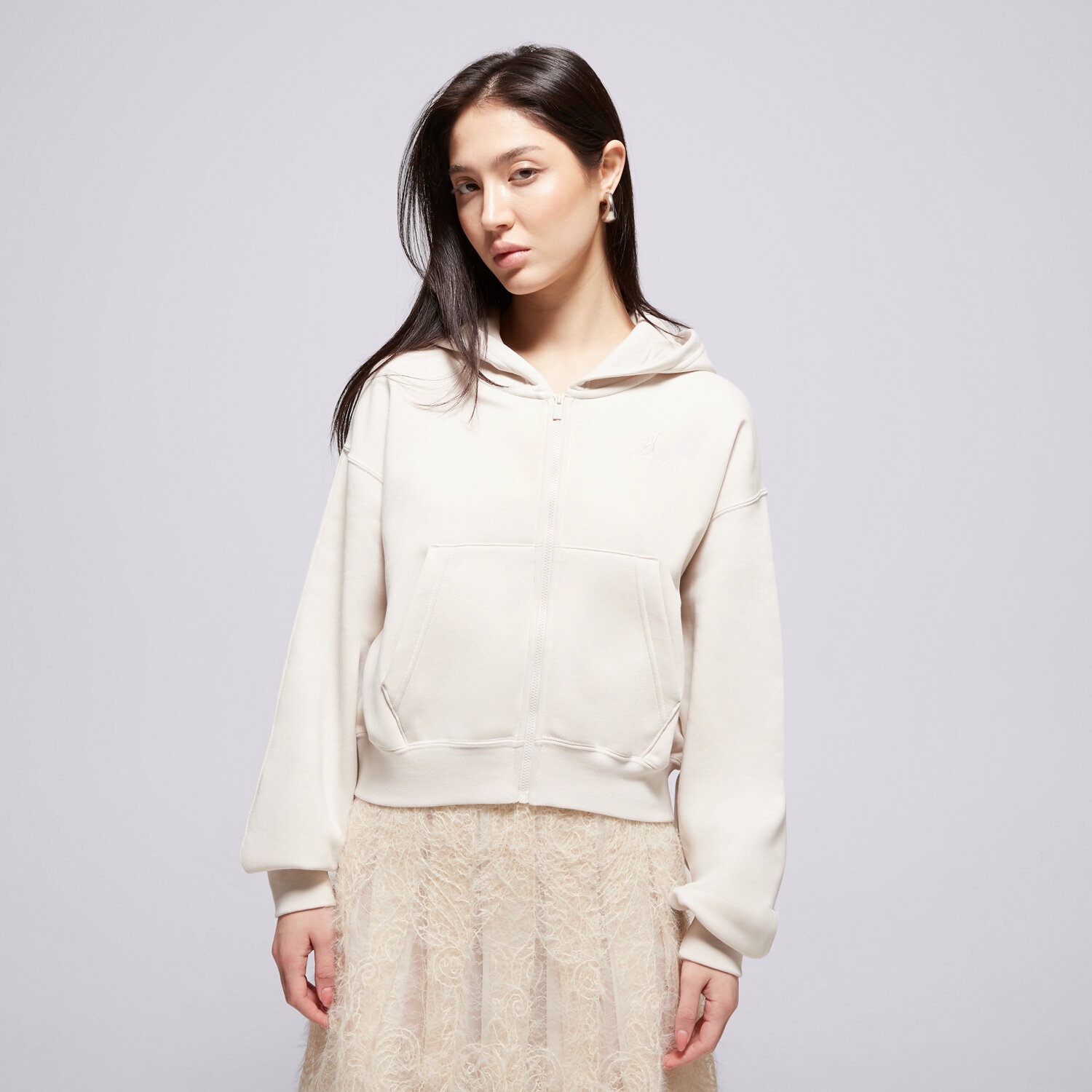 Damen JORDAN SWEATSHIRT MIT REIßVERSCHLUSS Z   KAPTUREM W J BRK FL IH3351-104 Beige