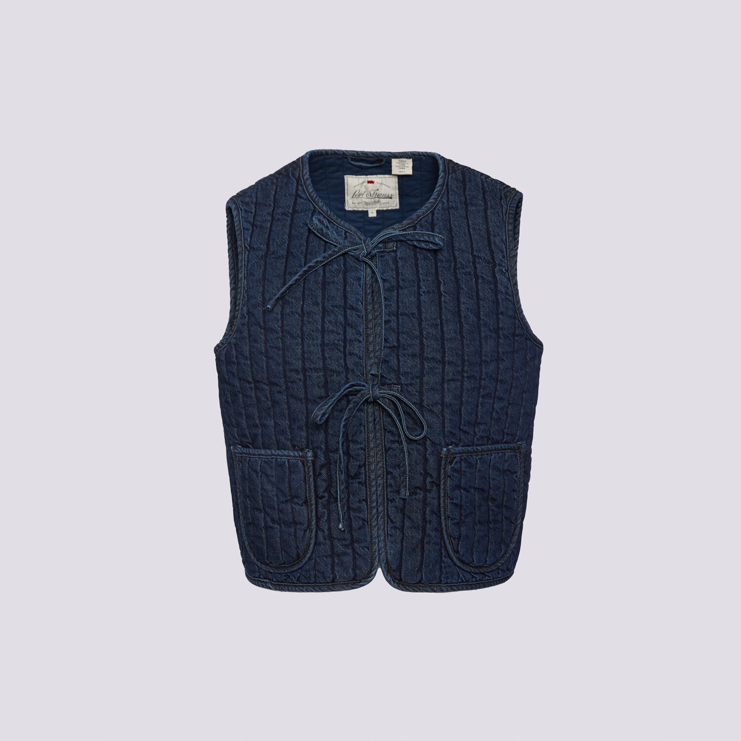Damen Weste LEVI'S WESTE LOTTIE LINER VEST DARK INDIGO FLAT FINISH 003G3-0000 Dunkelblau