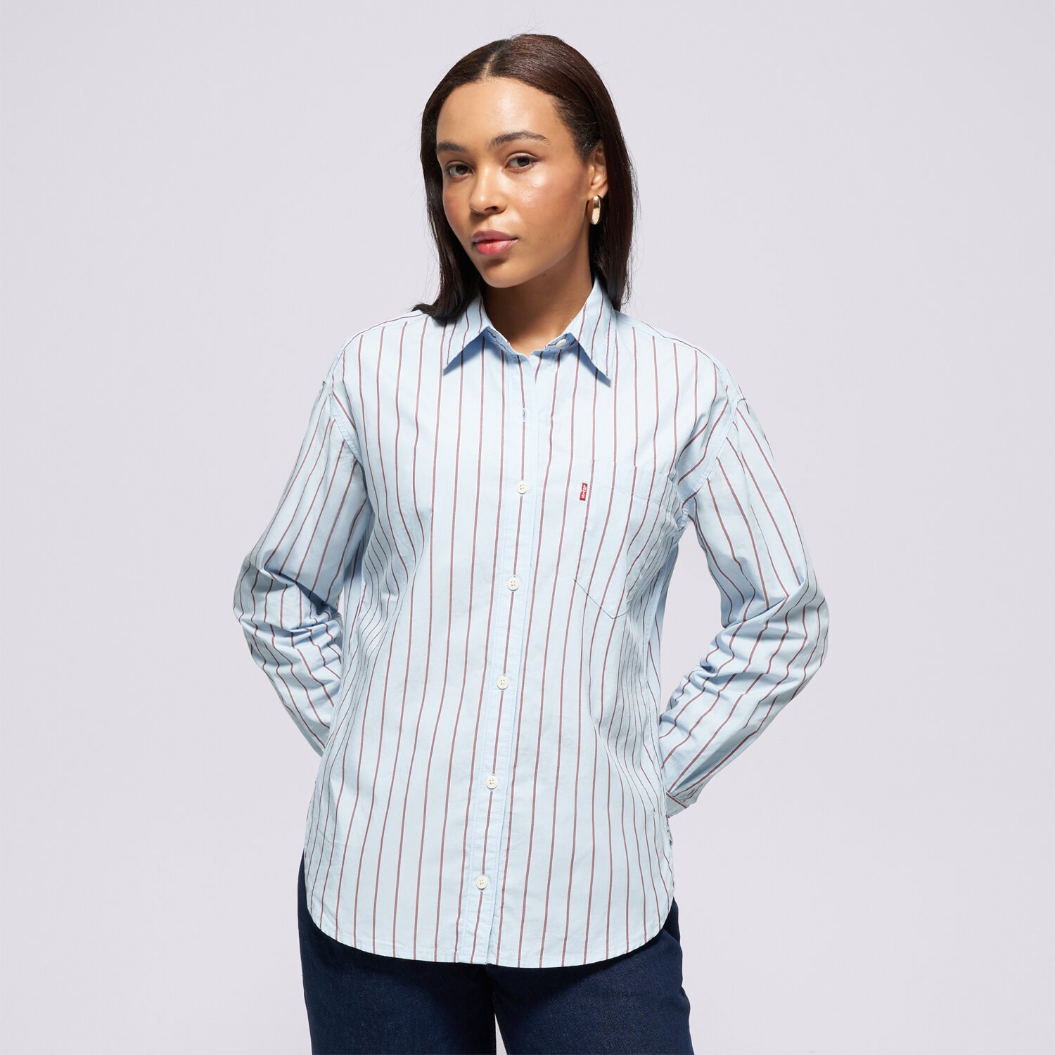 Damen T-Shirt LEVI'S HEMD HARLIE NEW BF SHIRT BLUES 001HM-0012 Blau