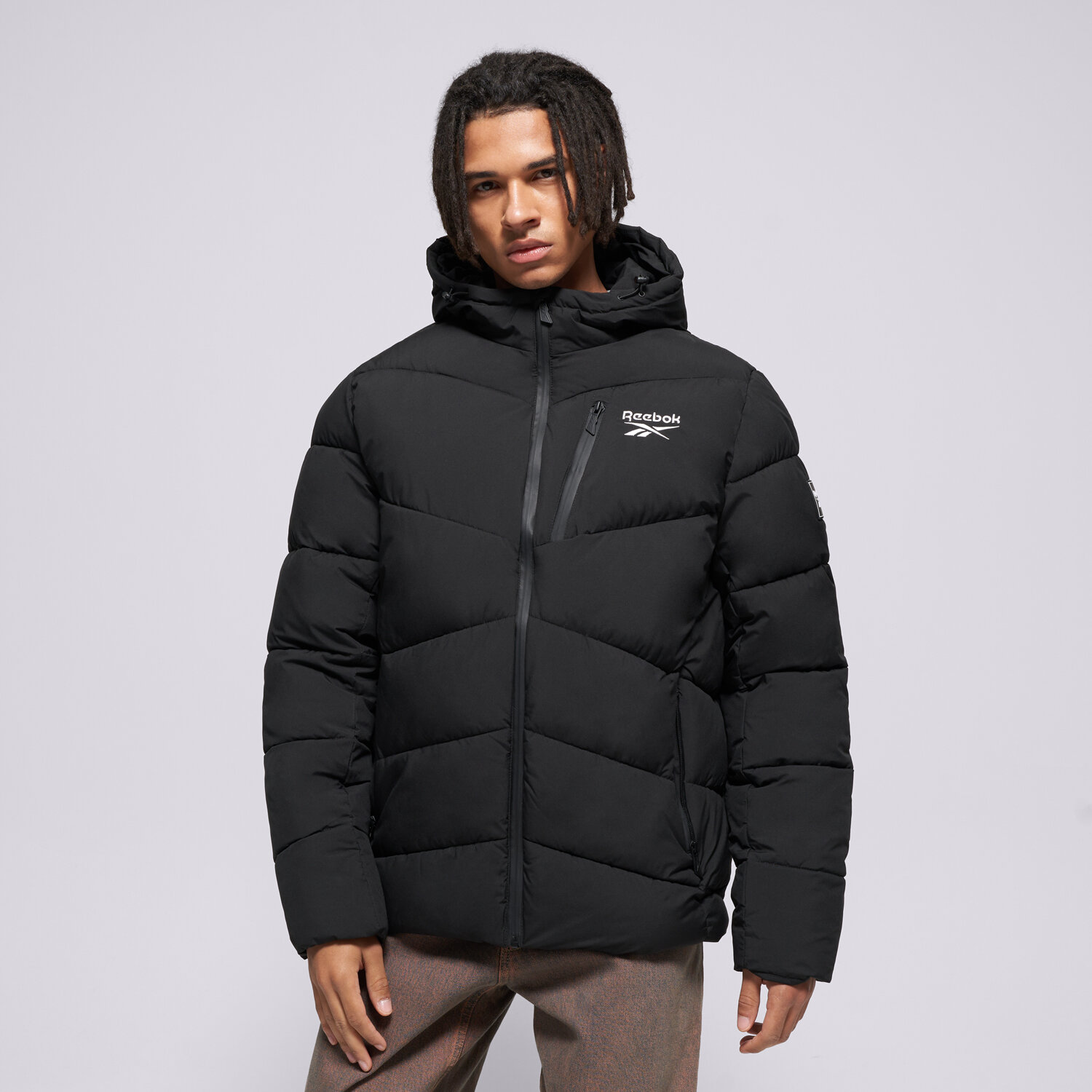 Herren Winterjacke REEBOK JACKE WINTER STRETCH PUFFER JACKET OMRB1567_BLACK Schwarz