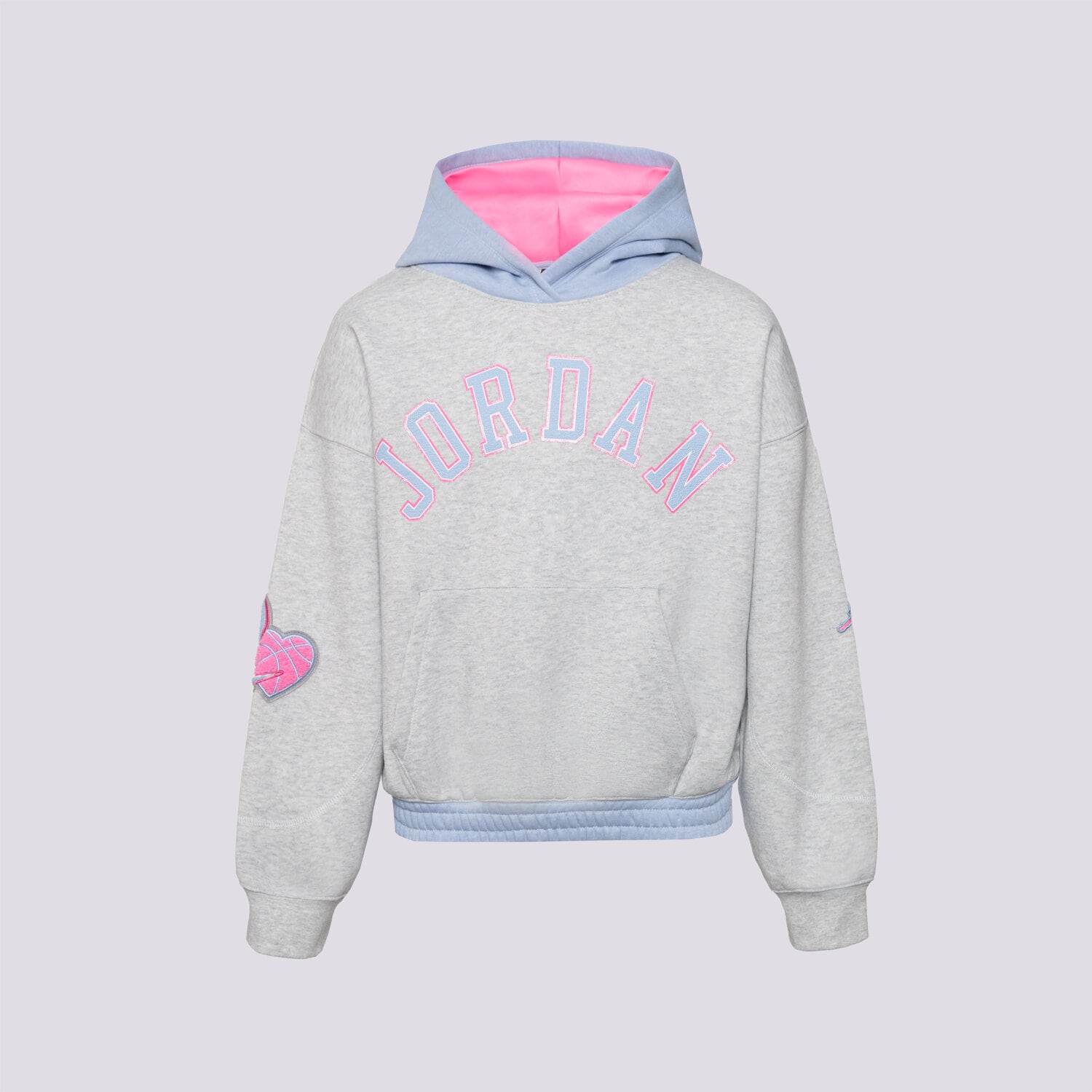 Kinder JORDAN HOODIE JDG BLUE JEANS & BLING PO HOOD GIRL 45F193-G2H Grau