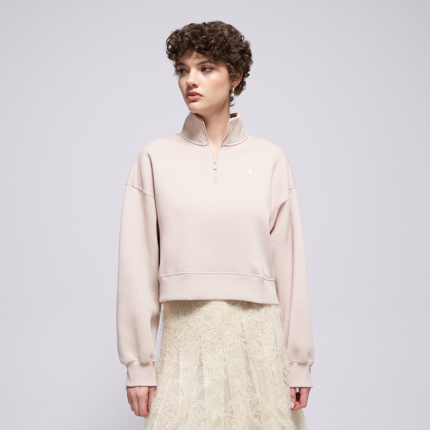 Damen JORDAN SWEATSHIRT W J BRK FLC QZ TOP IH2391-292 Beige