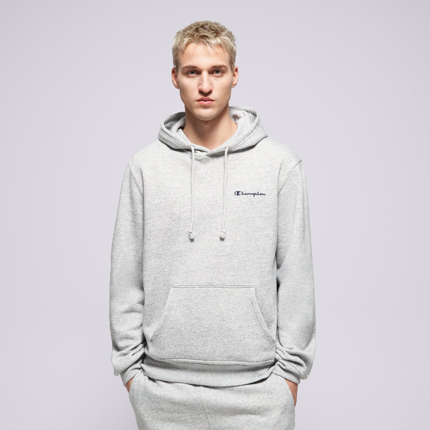 Herren CHAMPION HOODIE HOODED SWEATSHIRT 221790EM021 Grau
