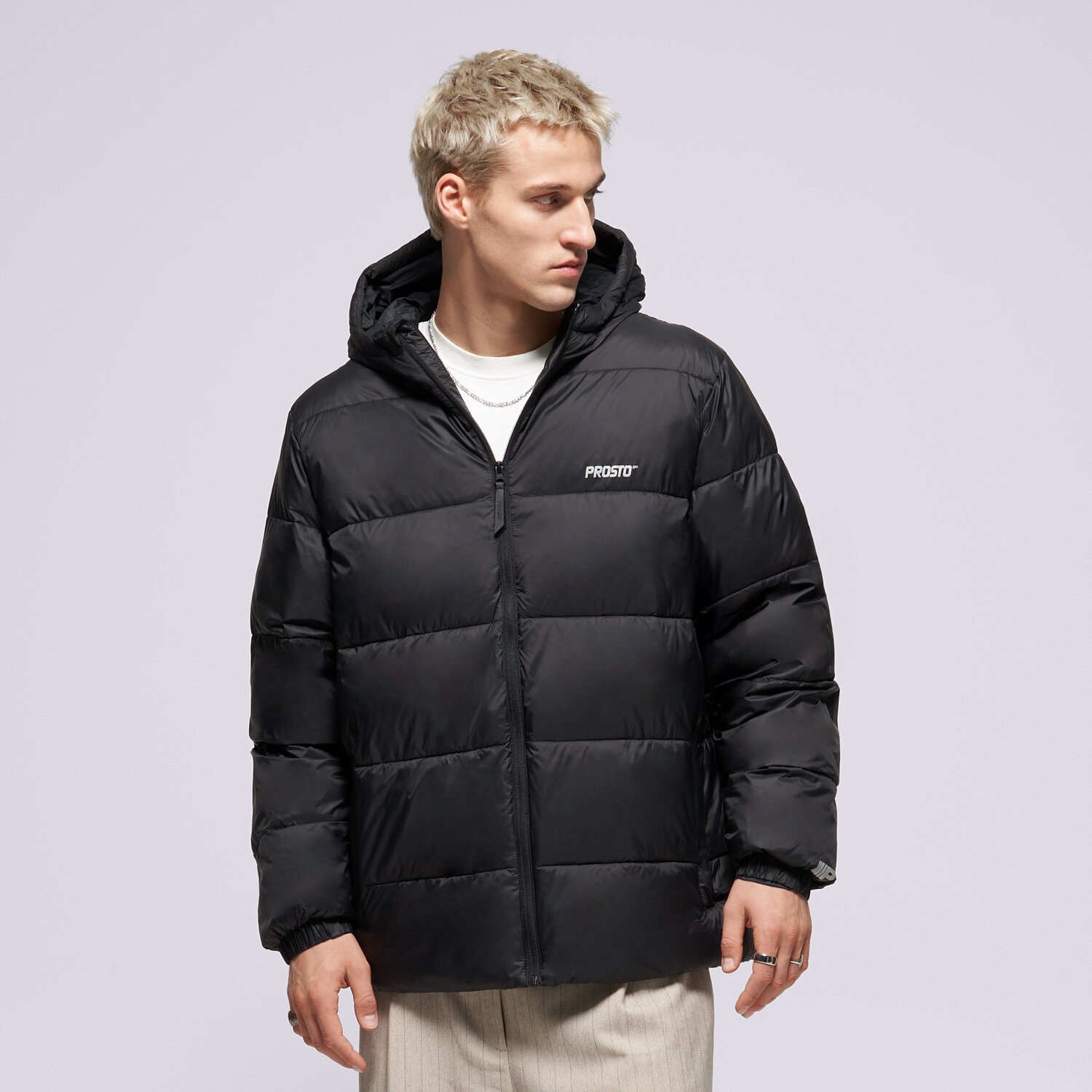 Herren Winterjacke PROSTO JACKE WINTER PUFFER JACKET 404 BLACK KL252MOUT2041 Schwarz