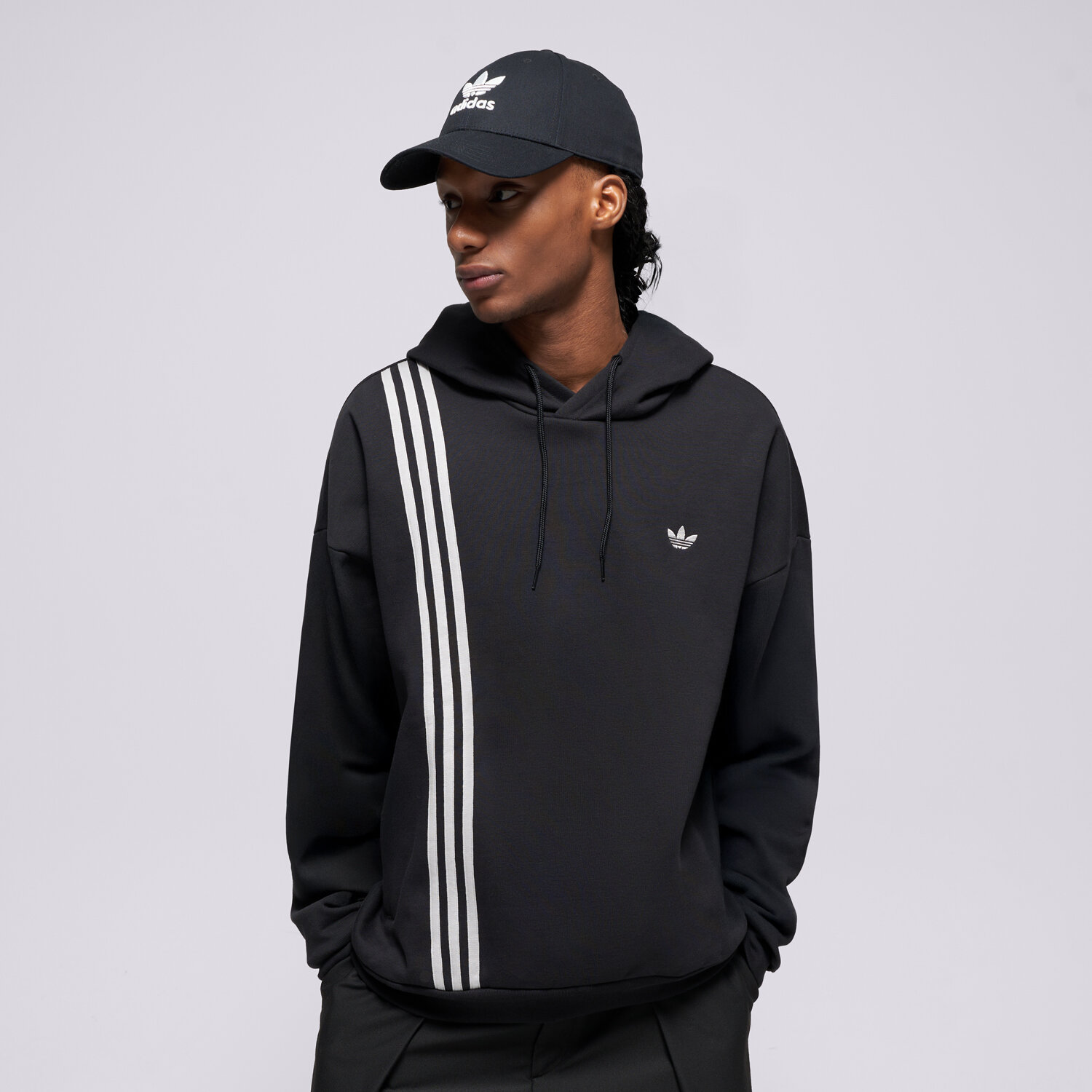 Herren ADIDAS HOODIE FRONT ST HD JV9879 Schwarz