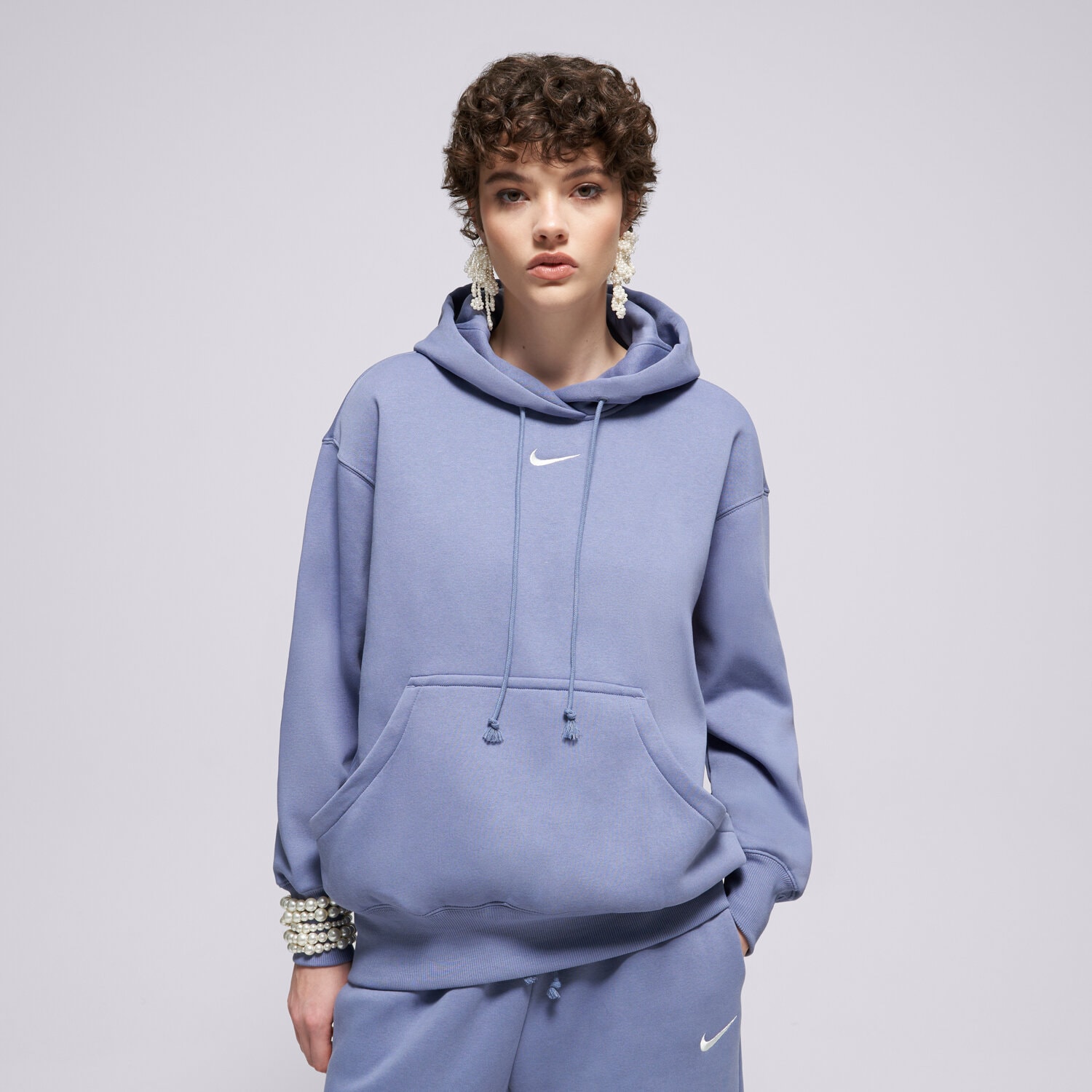 Damen NIKE HOODIE W NSW PHNX FLC OS PO HOODIE DQ5860-499 Blau