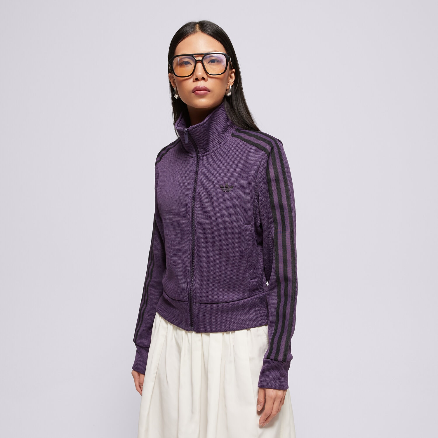 Damen ADIDAS SWEATSHIRT MIT REIßVERSCHLUSS FIREBIRD TT JY2615 Violet
