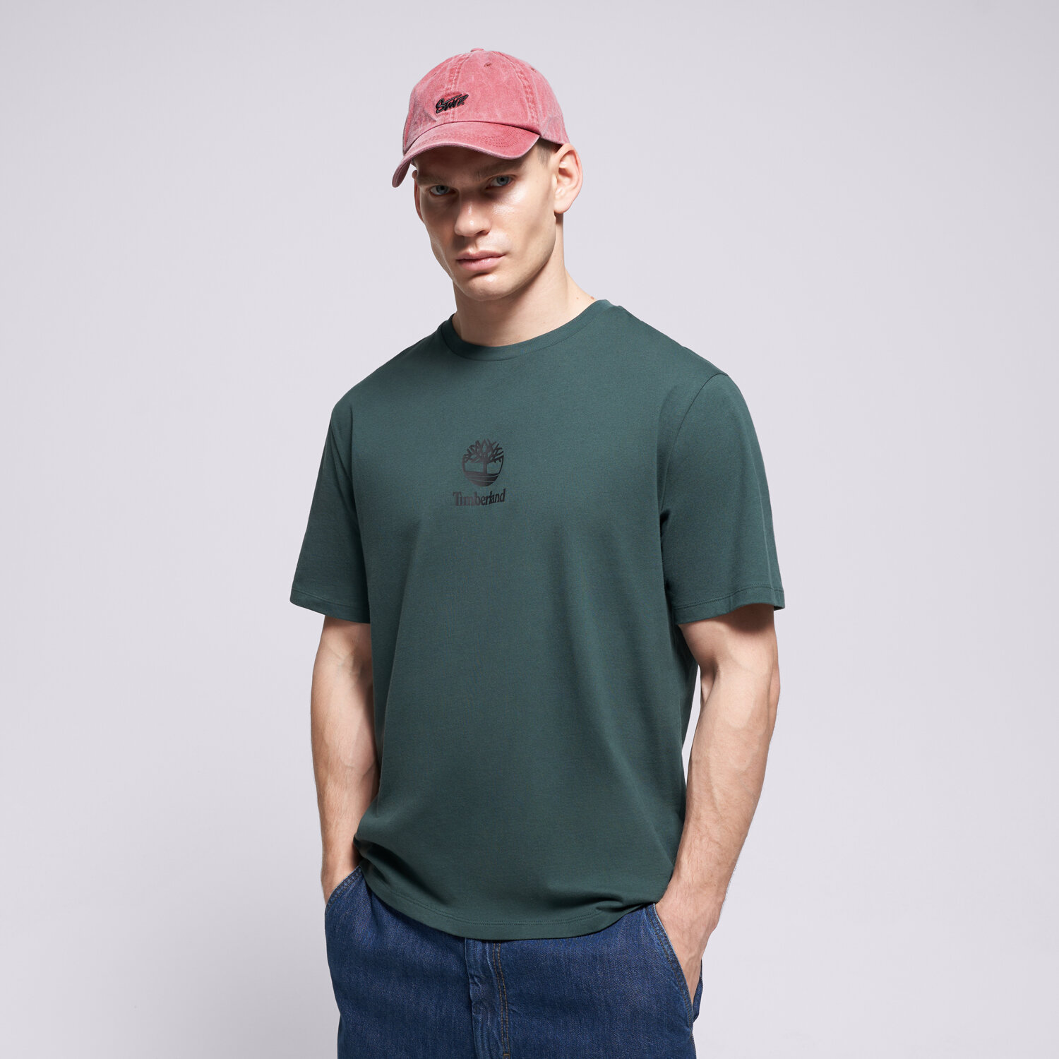 Herren T-Shirt TIMBERLAND T-SHIRT NEW SMALL LOGO PRINT SS TEE GREEN GABLES TB0A6WWTA0M1 Grün