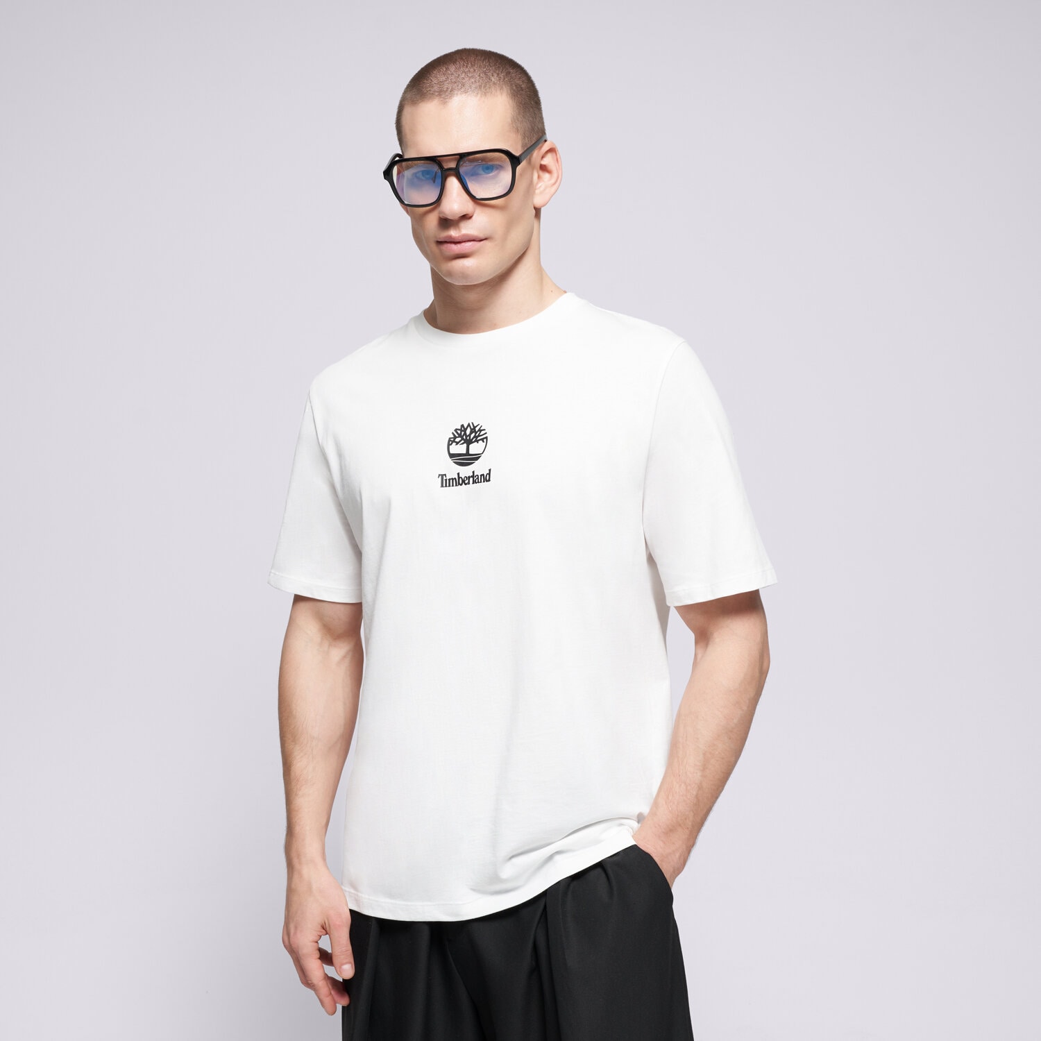 Herren T-Shirt TIMBERLAND T-SHIRT NEW SMALL LOGO PRINT TB0A6WWT1001 Weiß