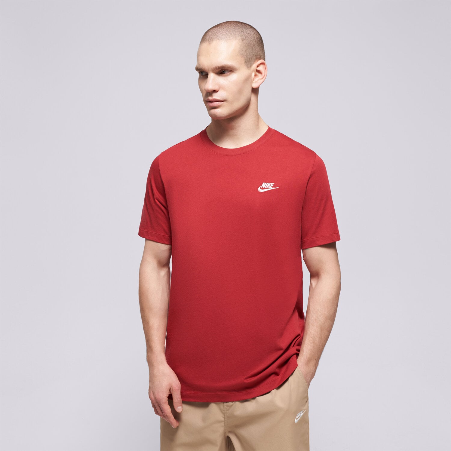 Herren T-Shirt NIKE T-SHIRT SPORTSWEAR CLUB AR4997-613 Dunkelrot
