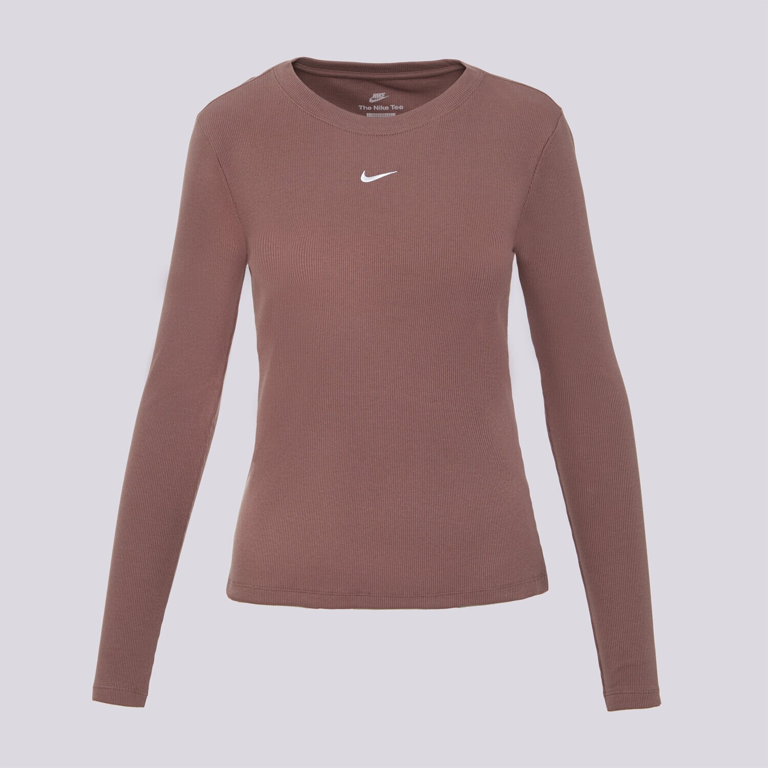 Damen T-Shirt NIKE T-SHIRT LS TEE RIB TIGHT W NSW IH7691-502 Braun
