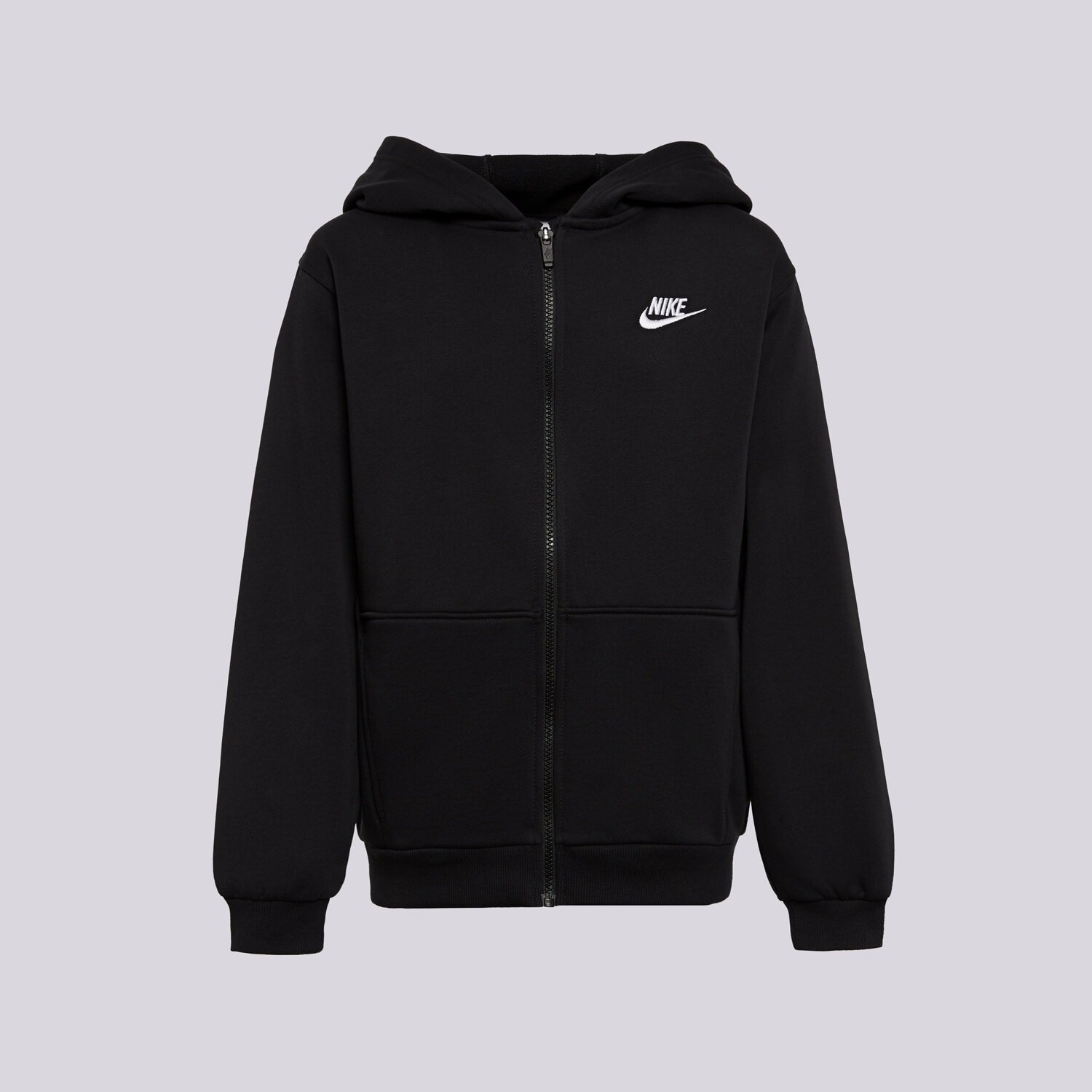 Kinder NIKE SWEATSHIRT MIT REIßVERSCHLUSS   Z KAPTUREM CLUB FT BOY FD3017-010 Schwarz