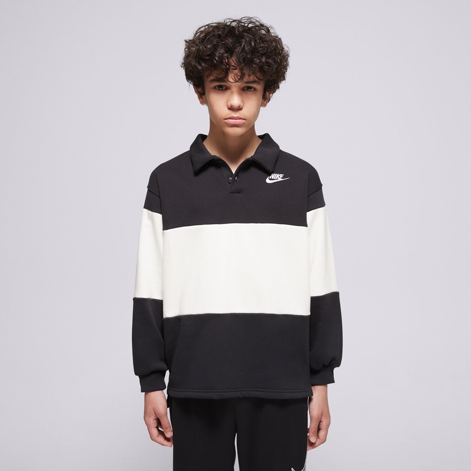 Kinder NIKE SWEATSHIRT CLUB RUBGY FT LBR BOY IF2298-010 Schwarz