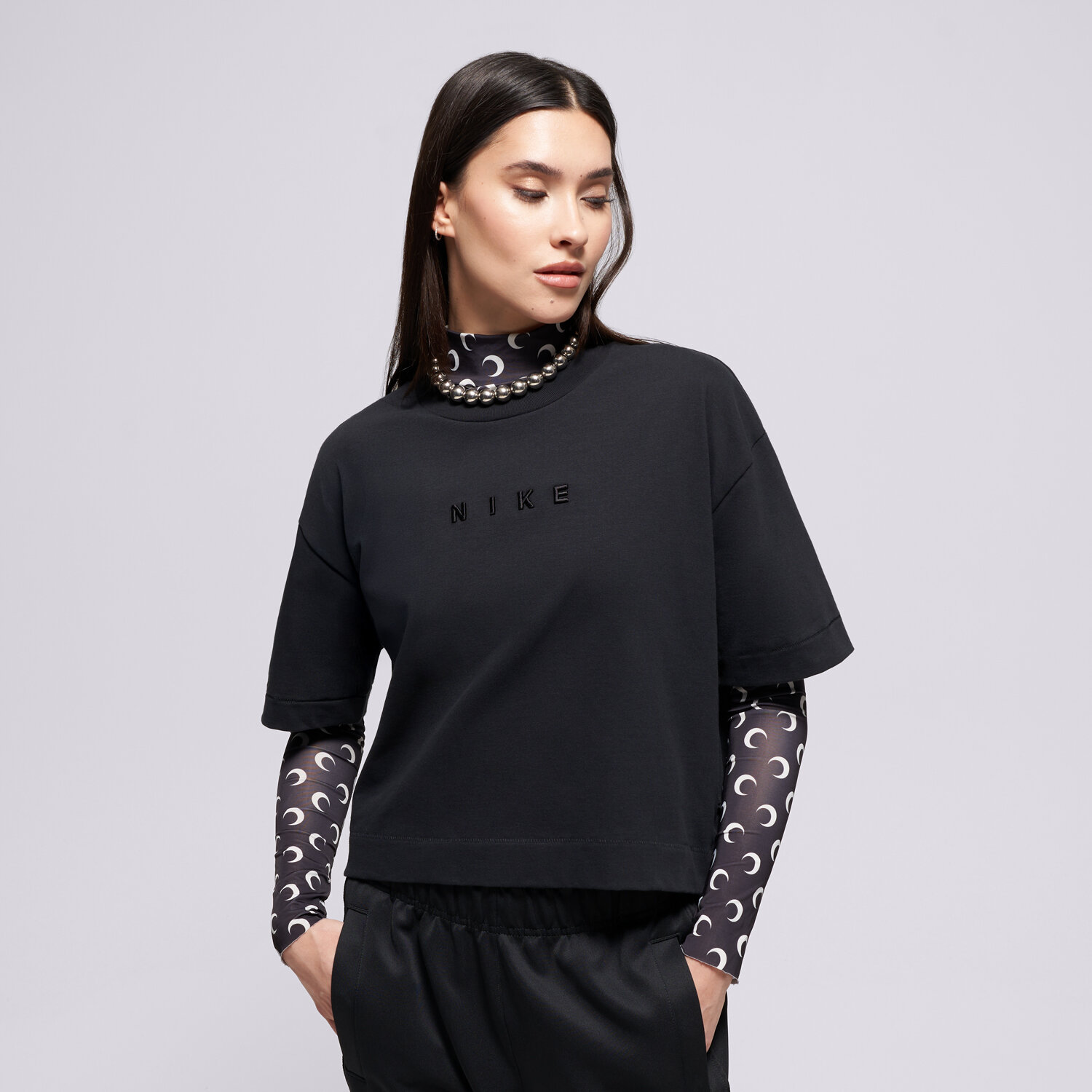 Damen T-Shirt NIKE T-SHIRT LUXE SS TEE BOXY W NSW HV4955-010 Schwarz