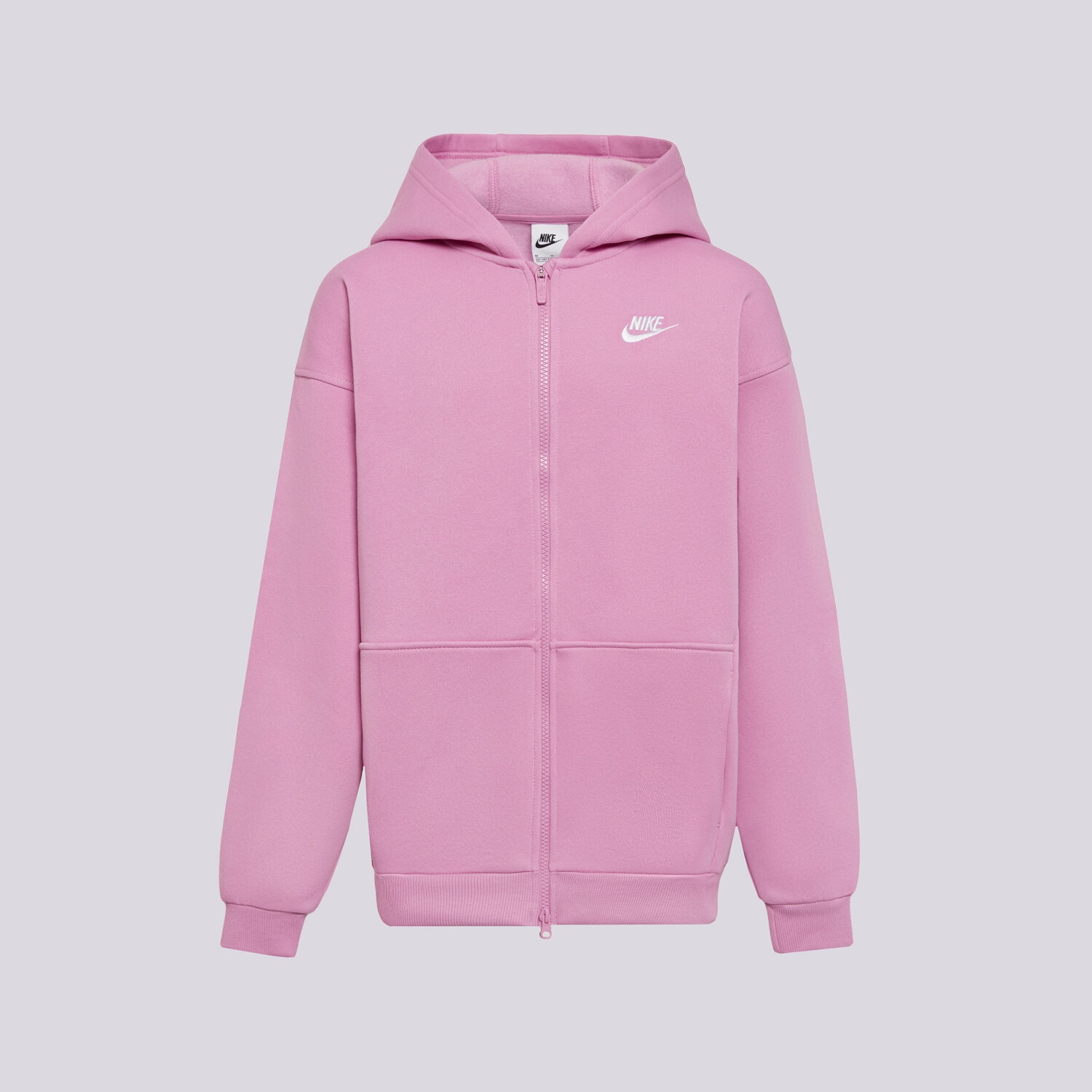 Kinder NIKE SWEATSHIRT MIT REIßVERSCHLUSS   Z KAPTUREM CLUB FLC GIR FD2931-503 Rosa