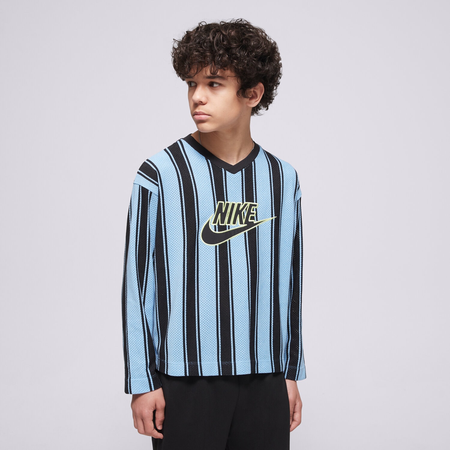 Kinder T-Shirt NIKE T-SHIRT MESH JERSEY LS TOP BOY IF2304-412 Blau