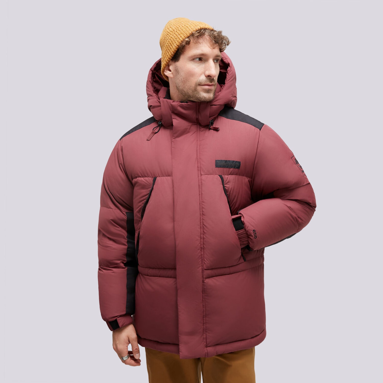 Herren Winterjacke TIMBERLAND DAUNENJACKE DURABLE WATERREPELLENT REC.DOWN PARKA TB0A6KMDEIC1 Dunkelrot