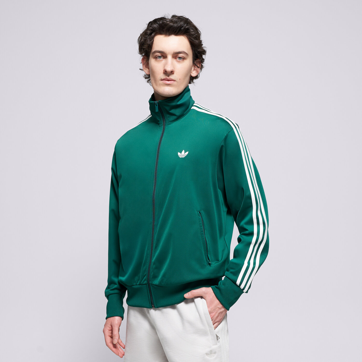 Herren ADIDAS SWEATSHIRT MIT REIßVERSCHLUSS FIREBIRD TT KD8314 Grün