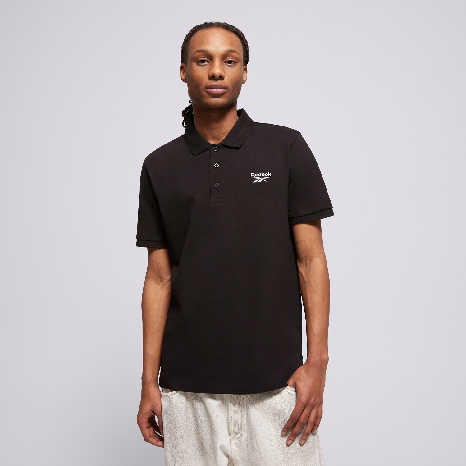 Herren Polo-Shirt REEBOK POLO BLAZE EMBROIDERED SS POLO SHIRT 100239701 Schwarz