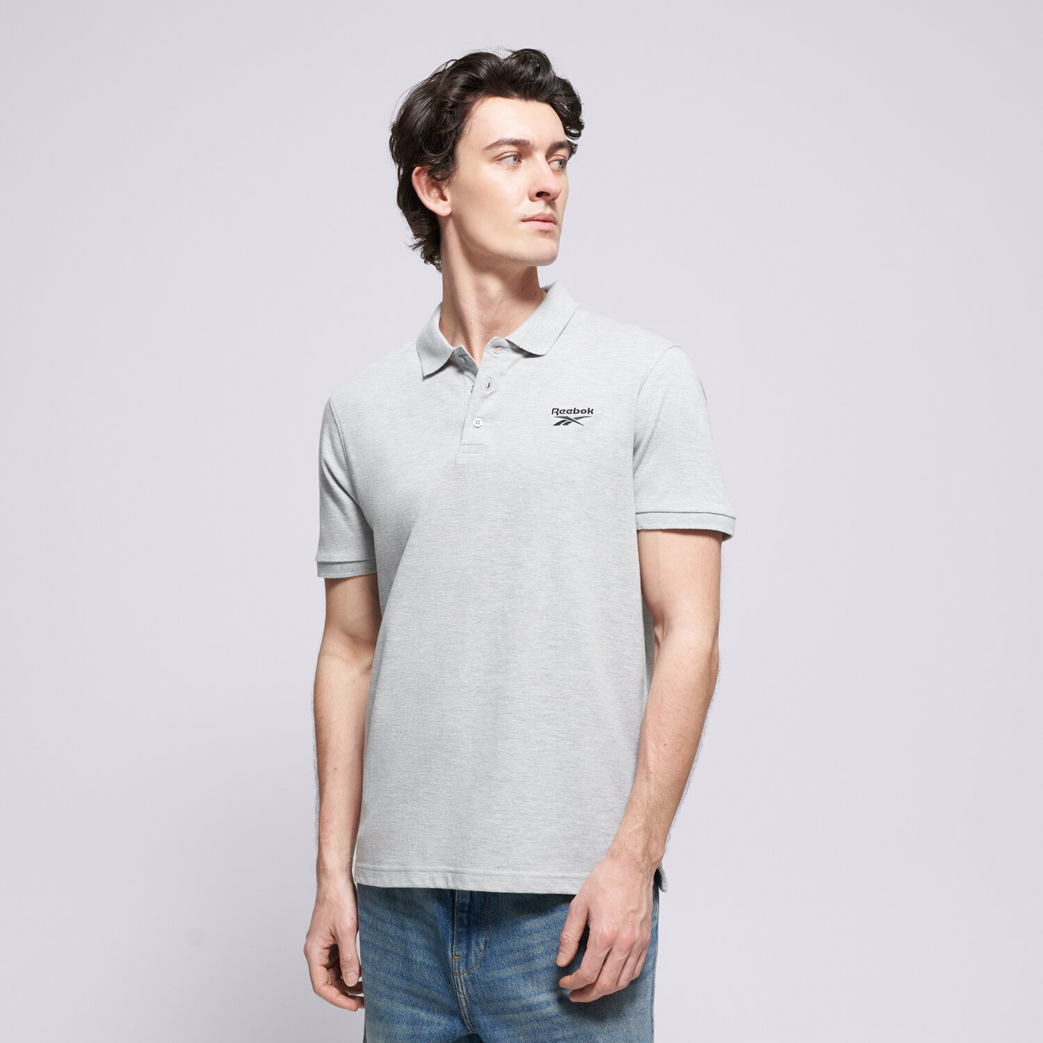 Herren Polo-Shirt REEBOK POLO BLAZE EMBROIDERED SS POLO SHIRT 100239702 Grau