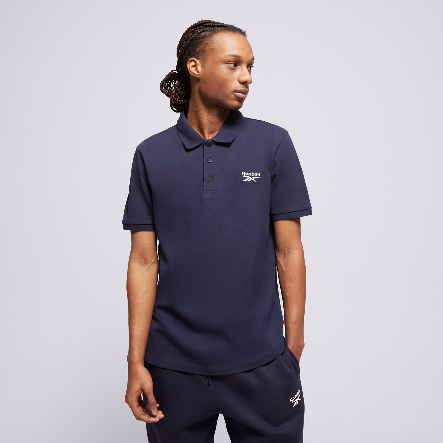 Herren Polo-Shirt REEBOK POLO BLAZE EMBROIDERED SS POLO SHIRT 100239705 Dunkelblau