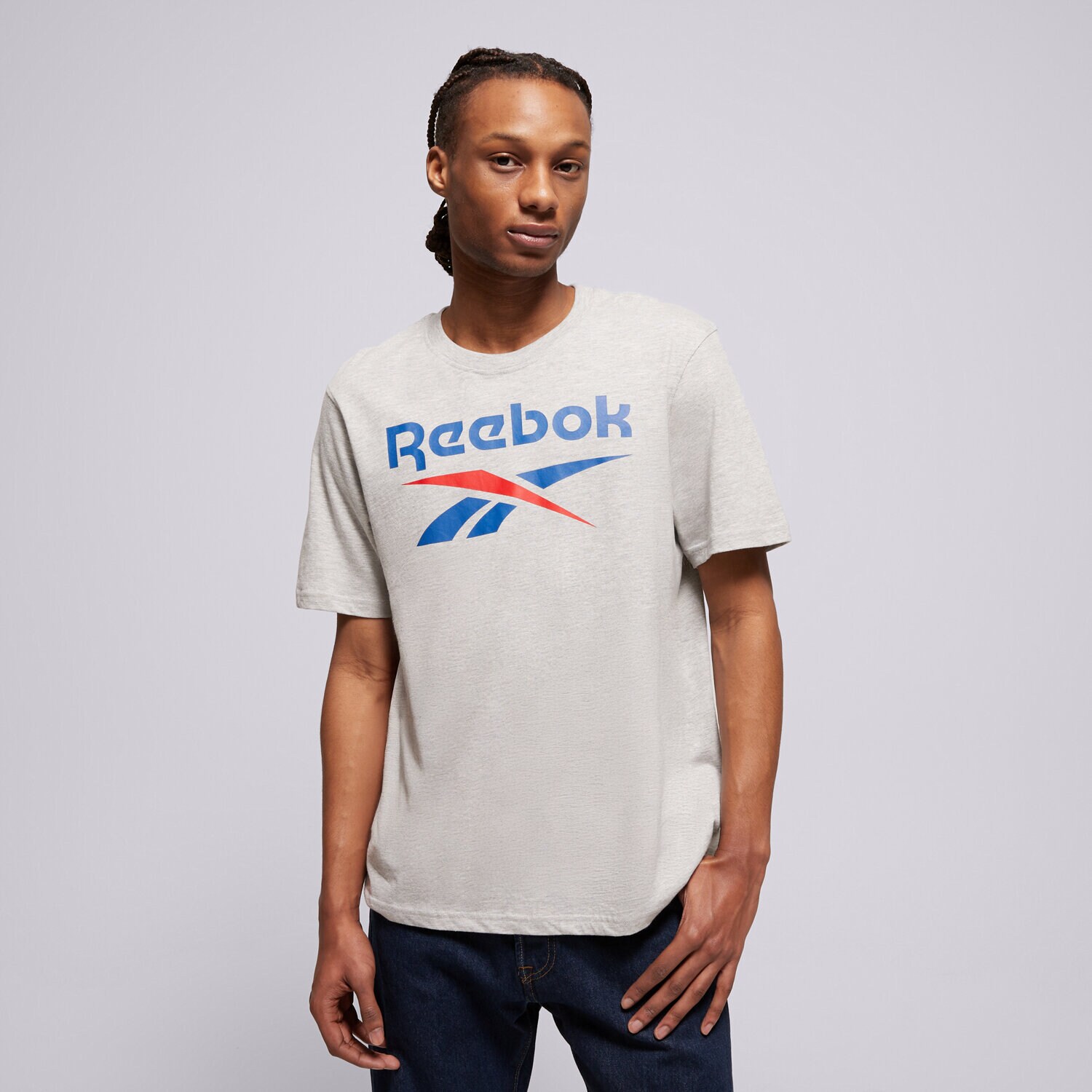 Herren T-Shirt REEBOK T-SHIRT BRUNO BIG LOGO CREW NECK SS TEE 100240886 Grau