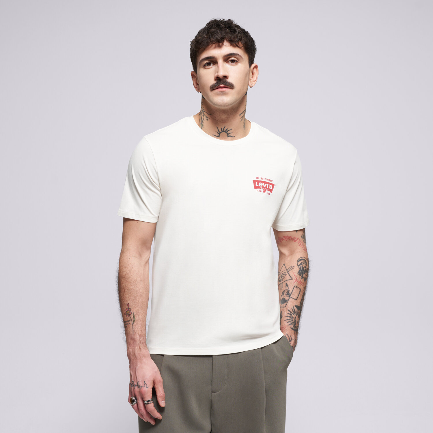 Herren T-Shirt LEVI'S T-SHIRT GRAPHIC CREWNECK TEE NEUTRALS 22491-1974 Weiß