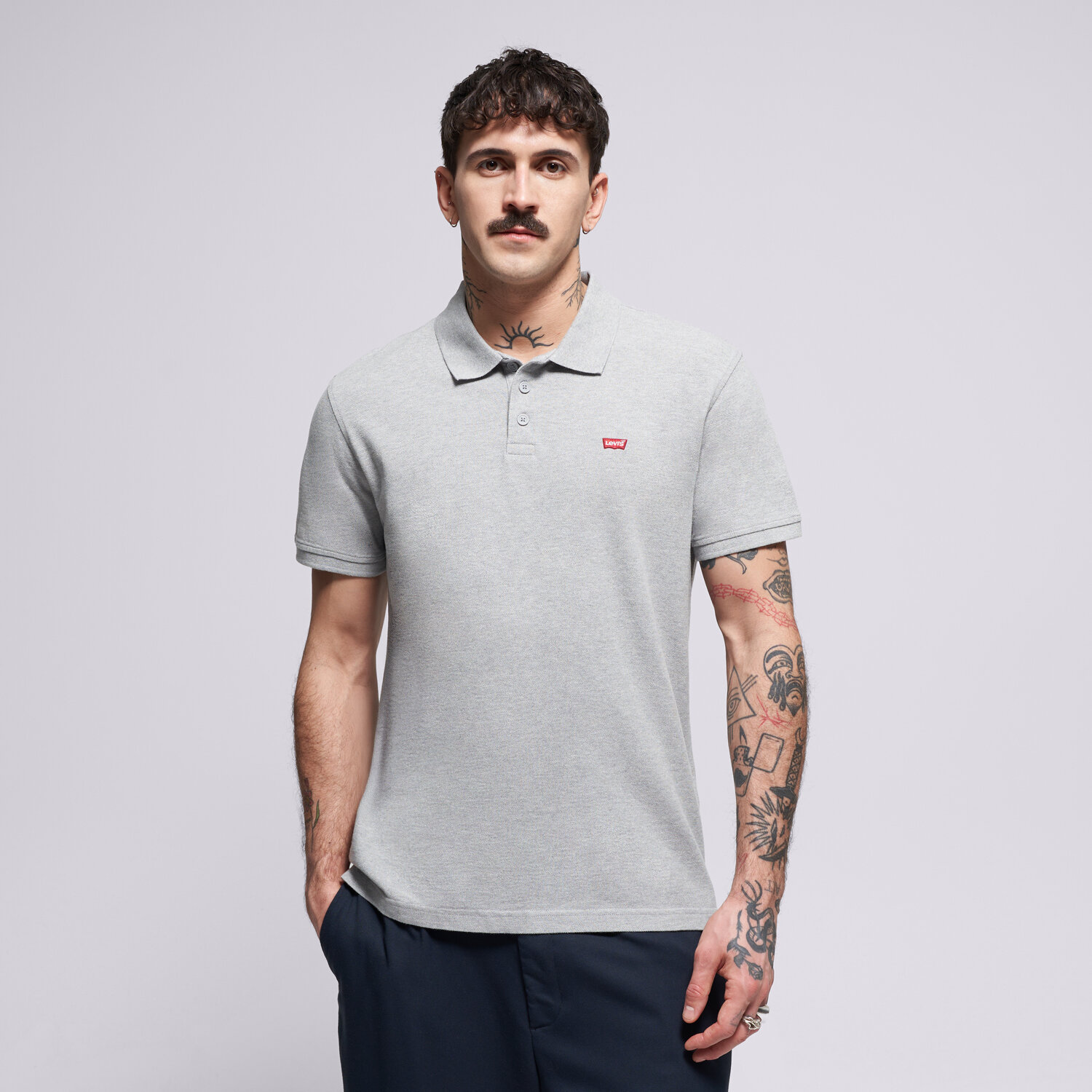 Herren Polo-Shirt LEVI'S POLO LEVIS HM POLO GREYS 35883-0004 Grau