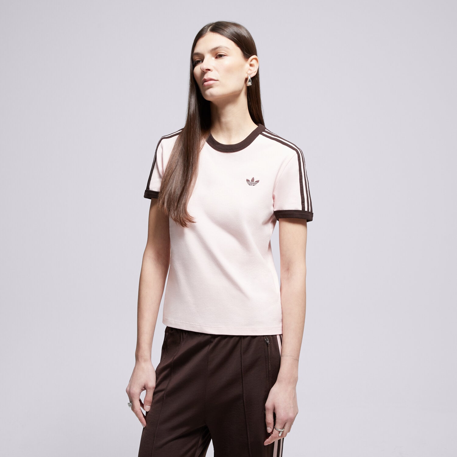 Damen T-Shirt ADIDAS T-SHIRT 3S TEE SLIM KC9016 Rosa