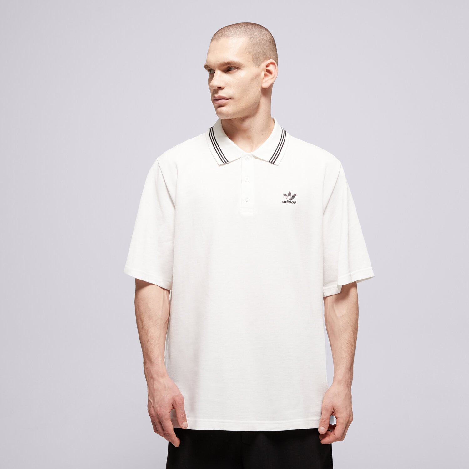Herren Polo-Shirt ADIDAS POLO LOOSE POLO JW5898 Weiß
